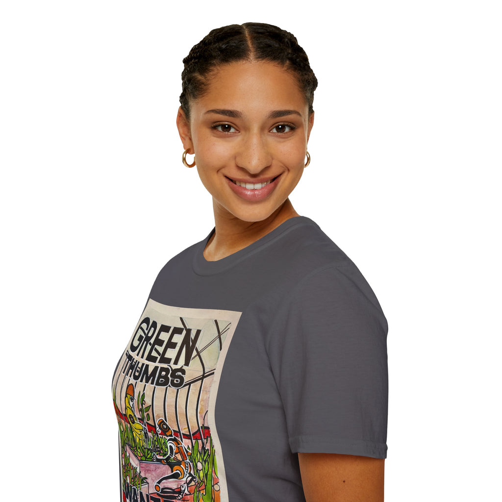 Martian Green Thumbs Unisex Softstyle T-Shirt