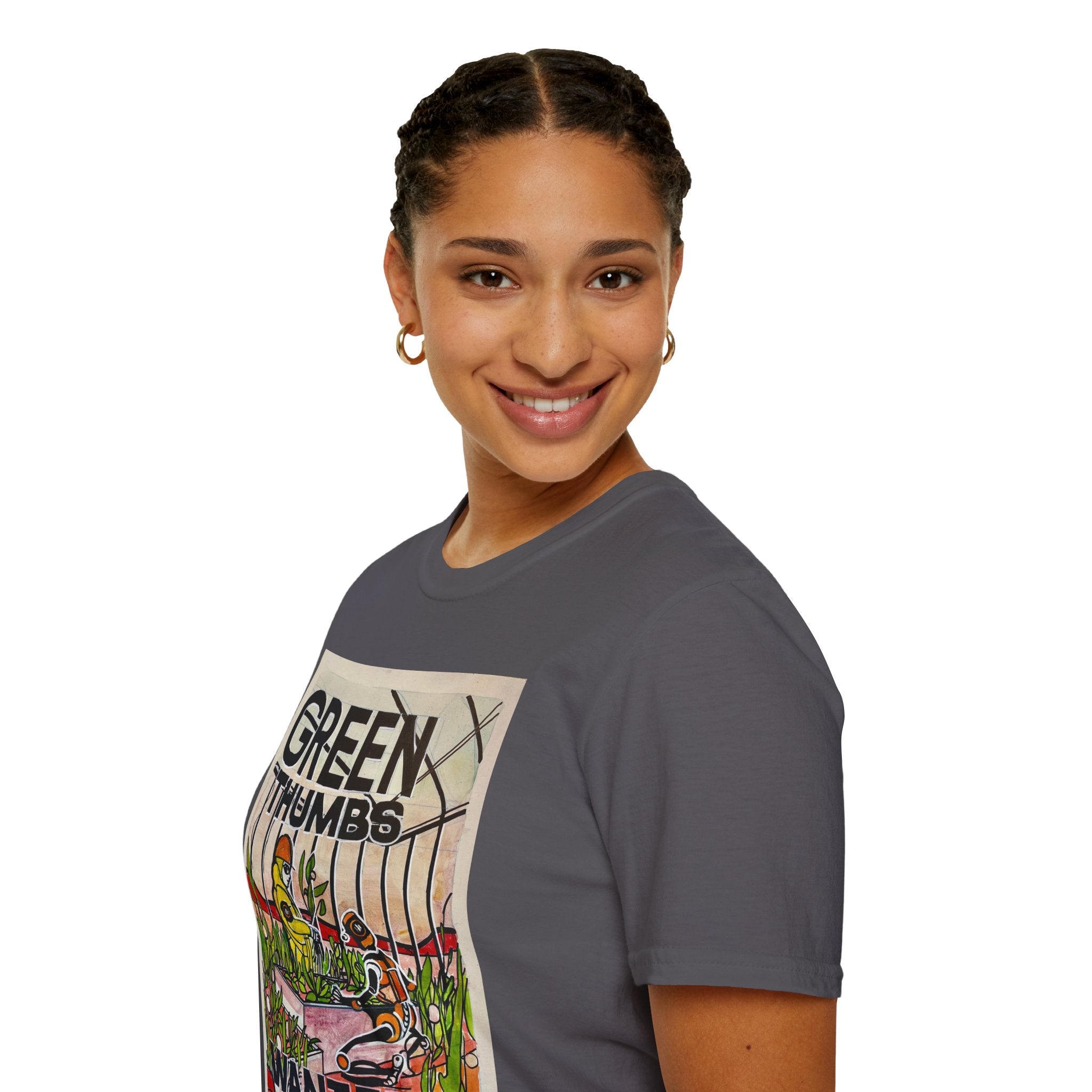 Martian Green Thumbs Unisex Softstyle T-Shirt