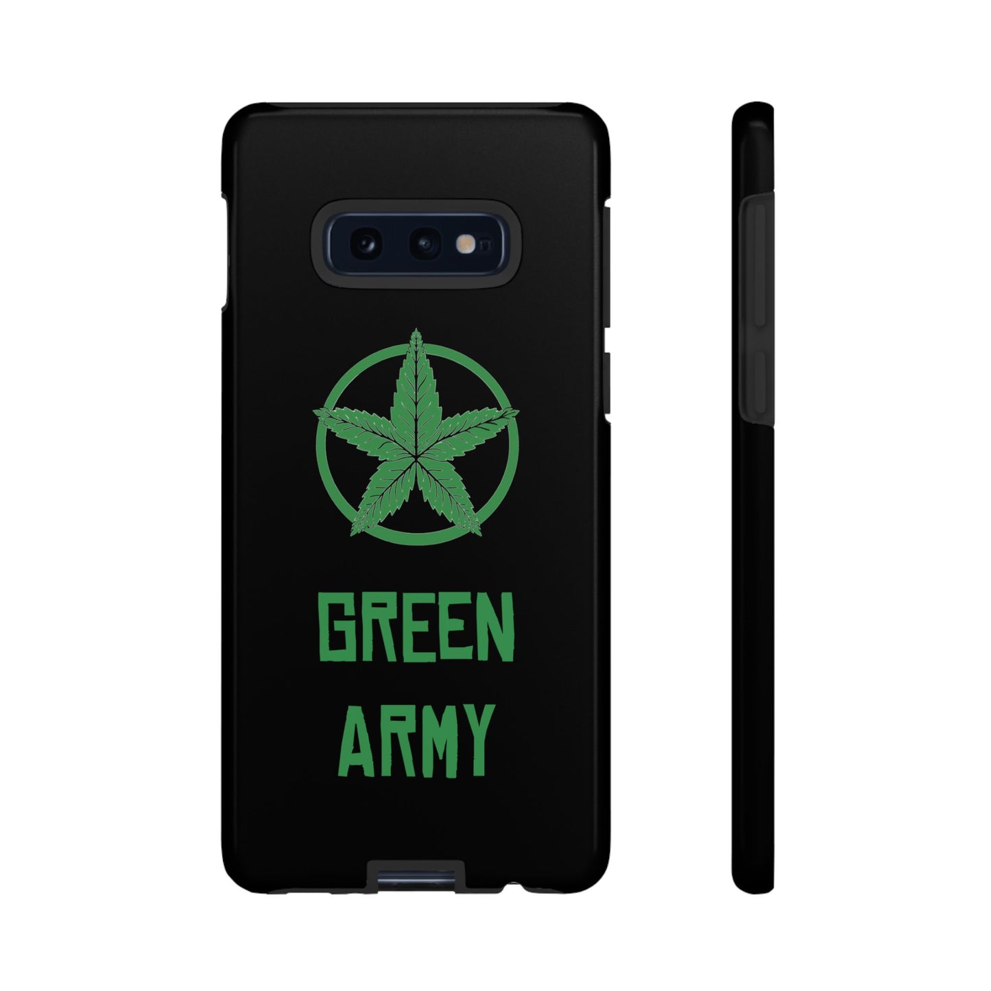 Black Full Green Army Star Leaf Tough Cases