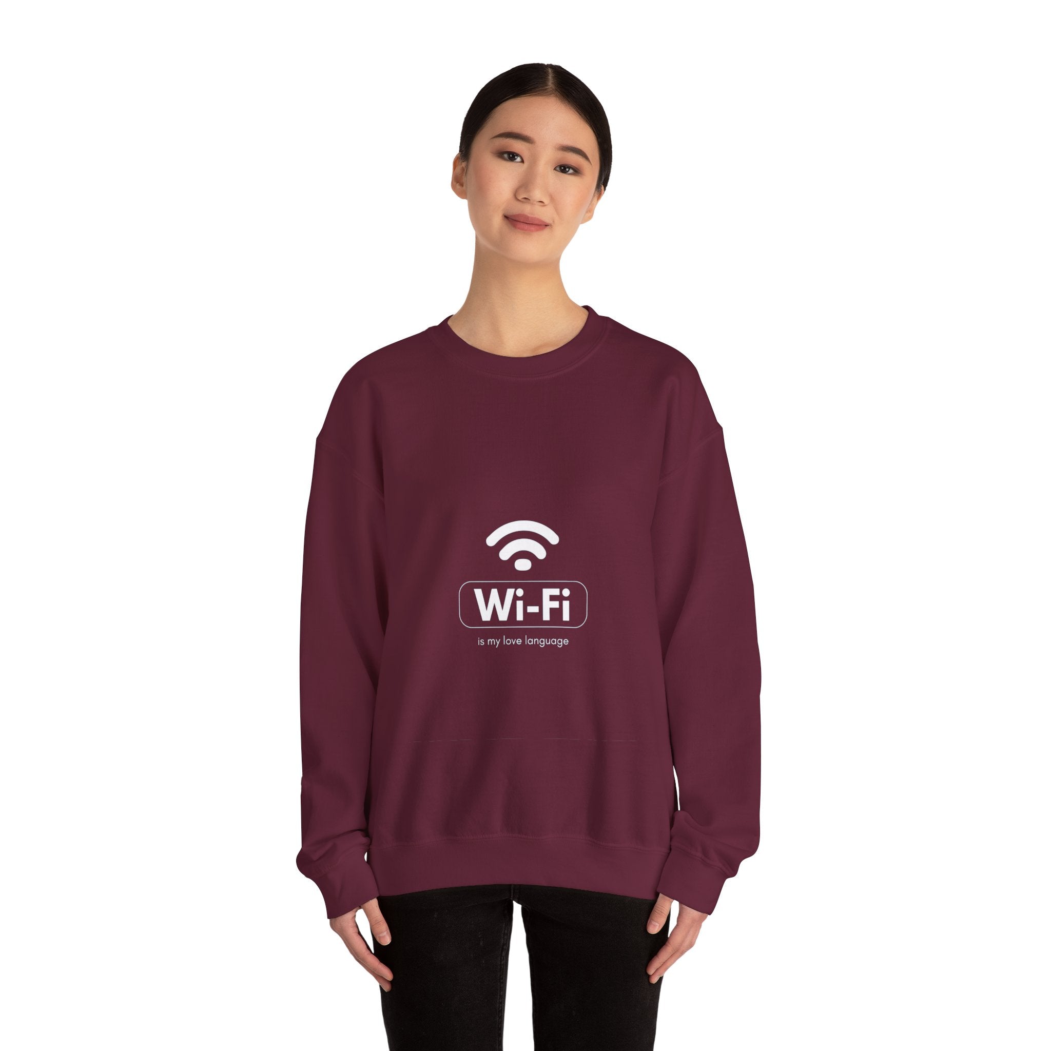 Wi-Fi Love Language Sweatshirt - Unisex Heavy Blend Crewneck