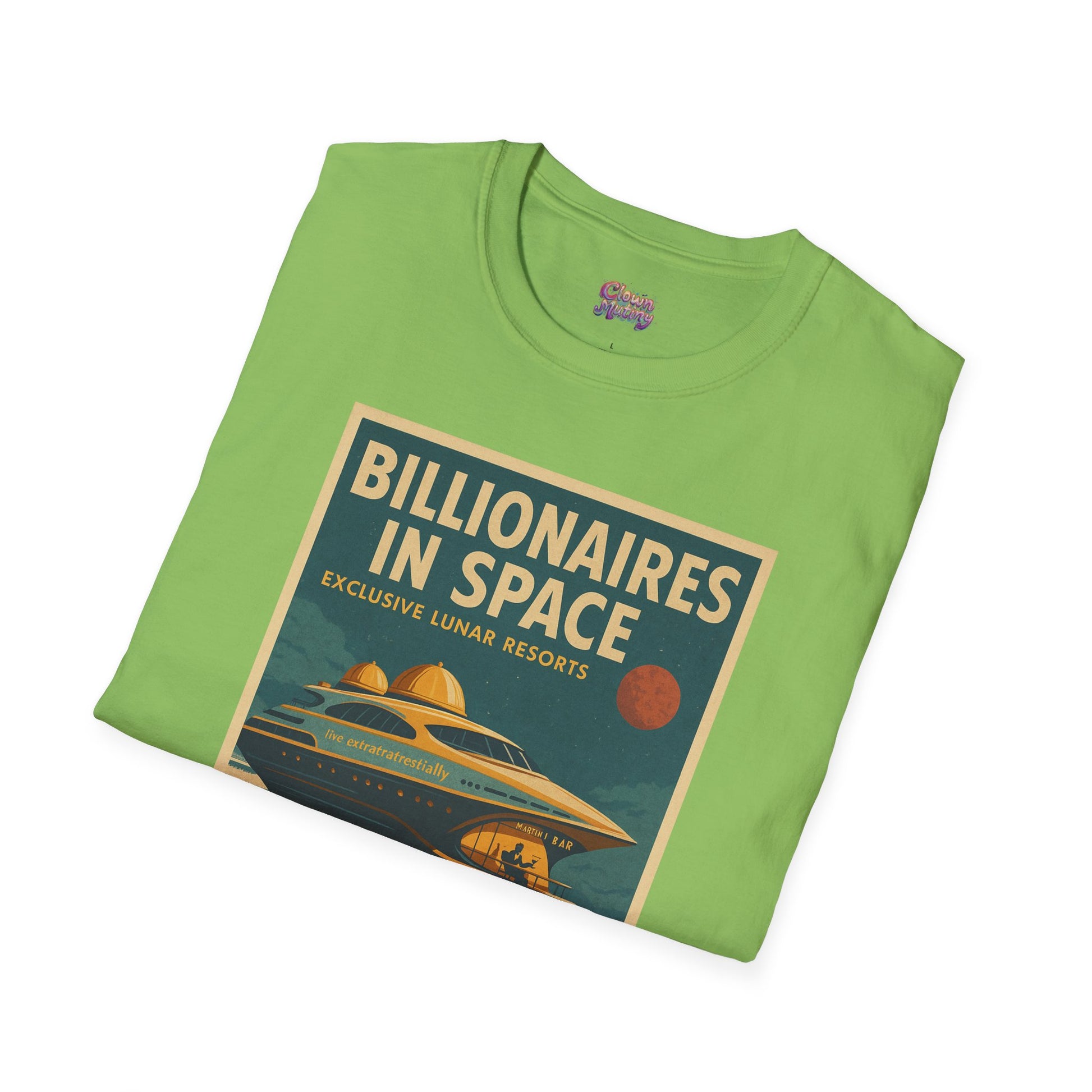 Vintage Billionaires in Space T-Shirt, Space Shirt, Retro NASA Style, Science Fiction Apparel, Lunar Resort Gift