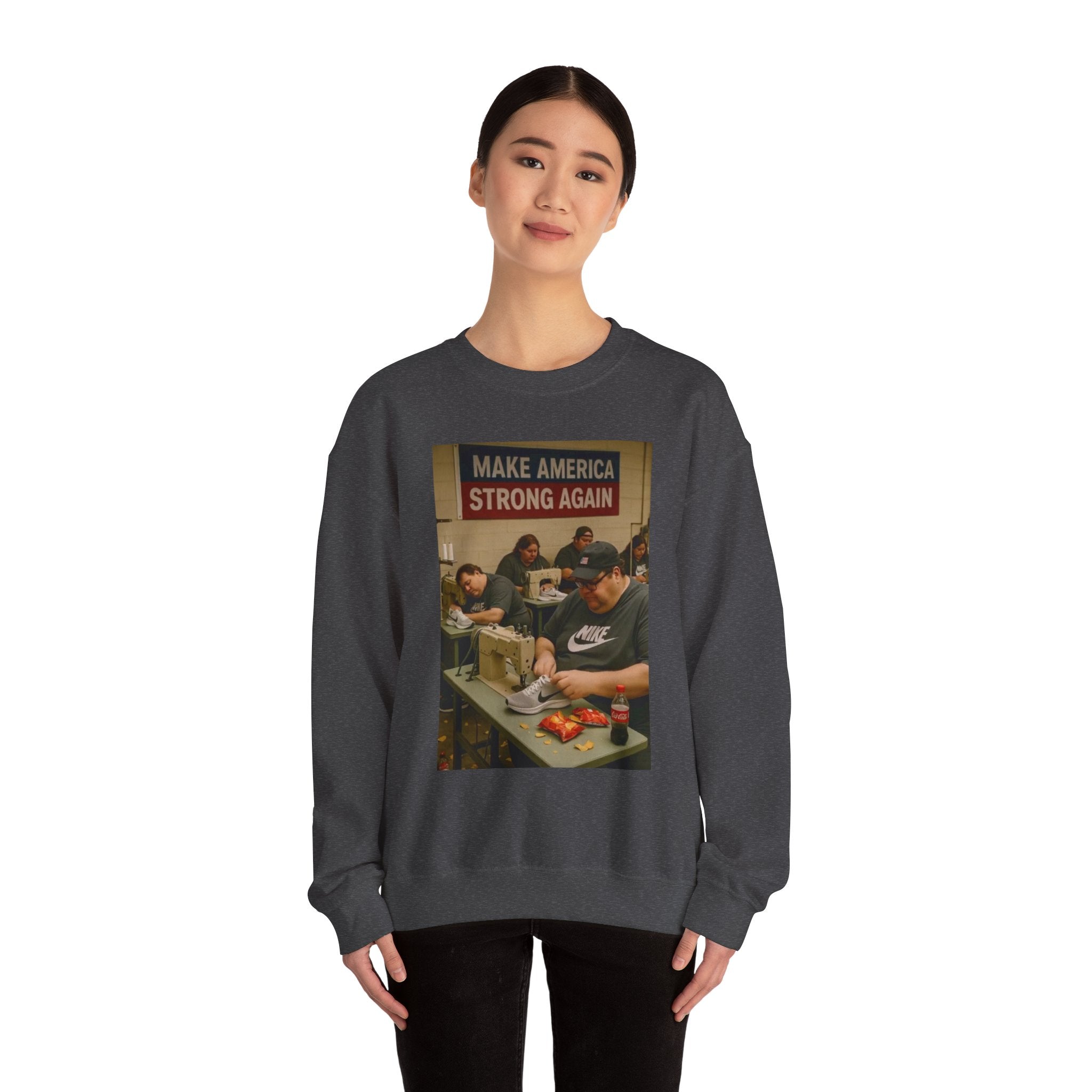 Unisex Heavy Blend Crewneck Sweatshirt - Make America Strong Again