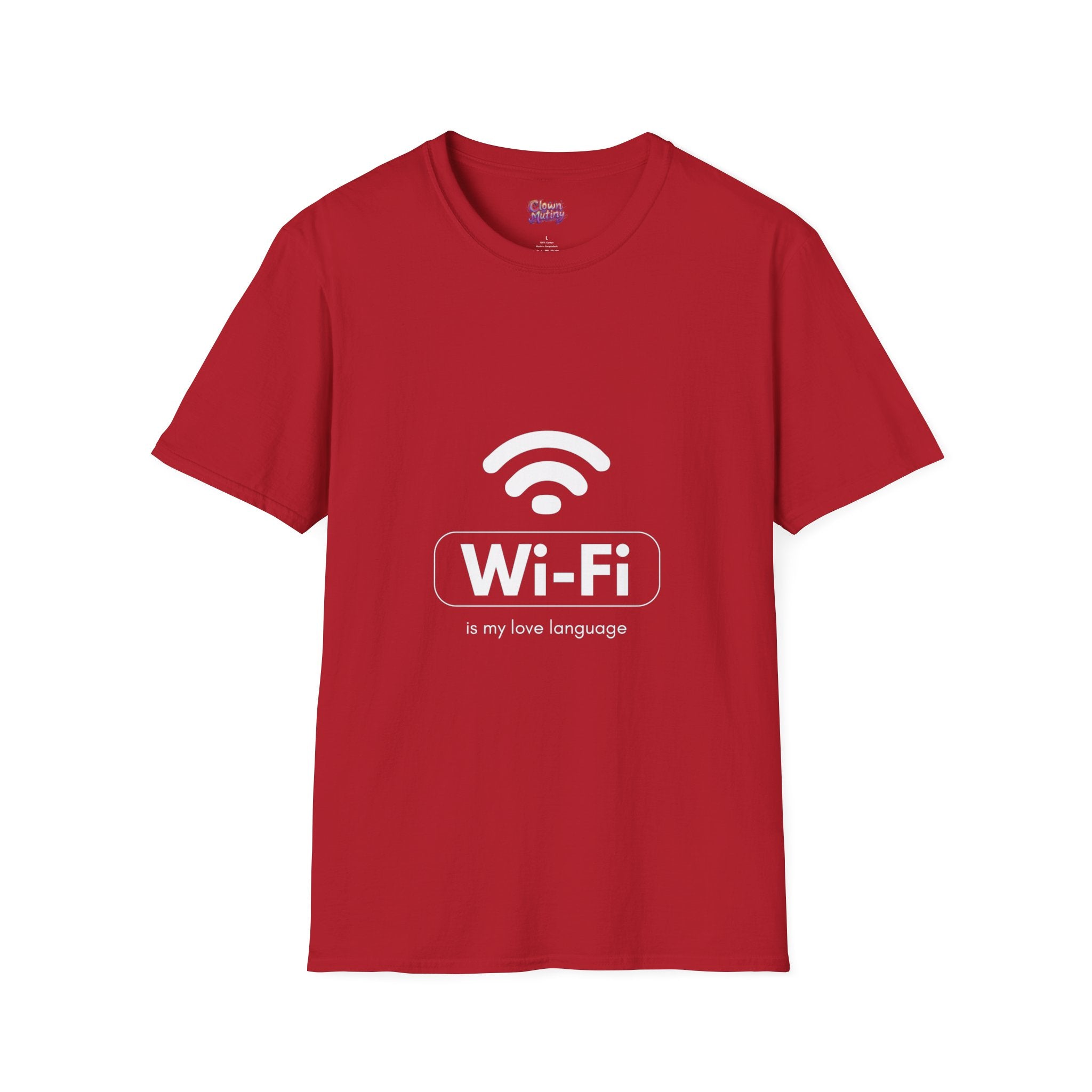 Funny Wi-Fi Love Language Unisex Softstyle T-Shirt | Perfect for Tech Lovers