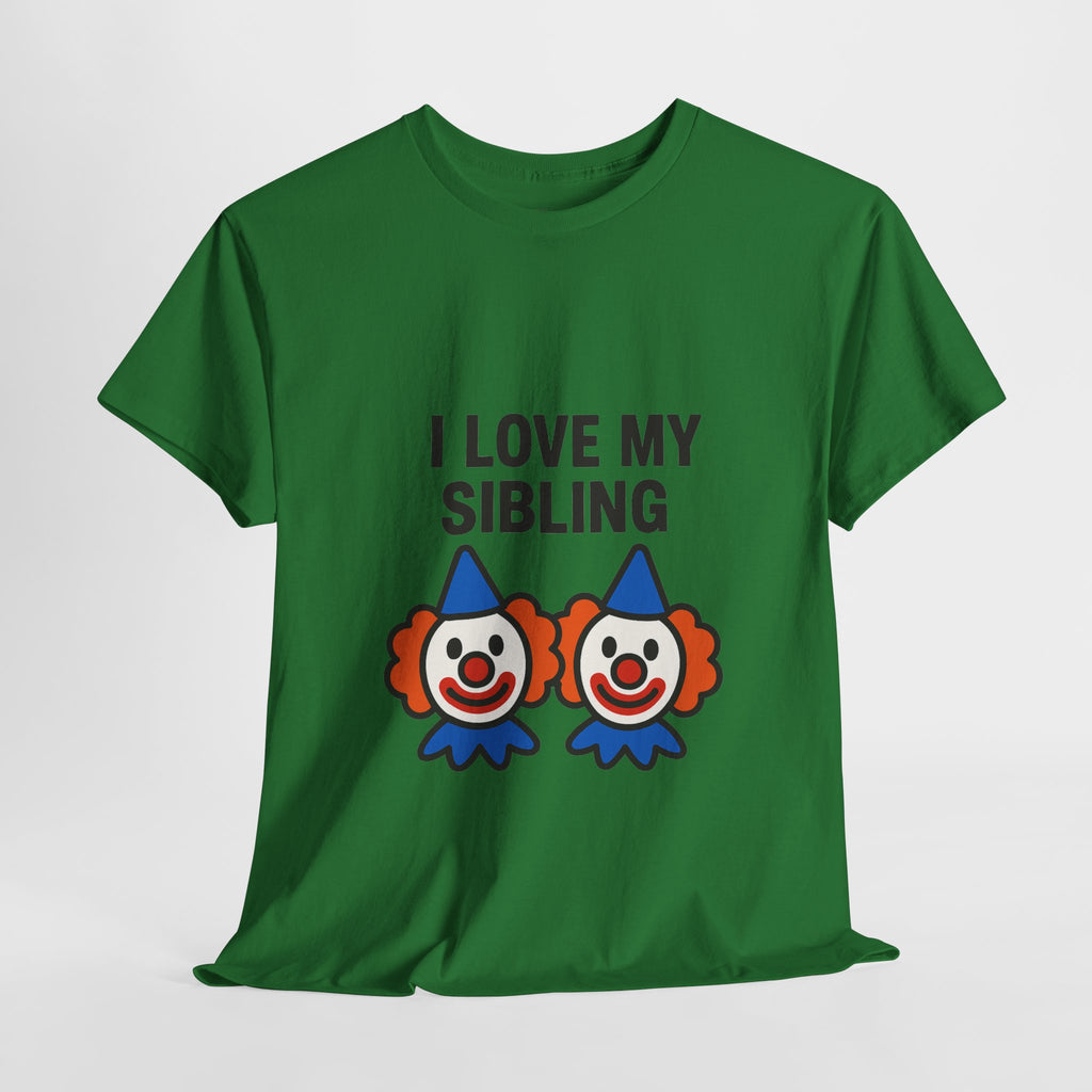 Funny Clown Sibling Love Unisex Cotton Tee