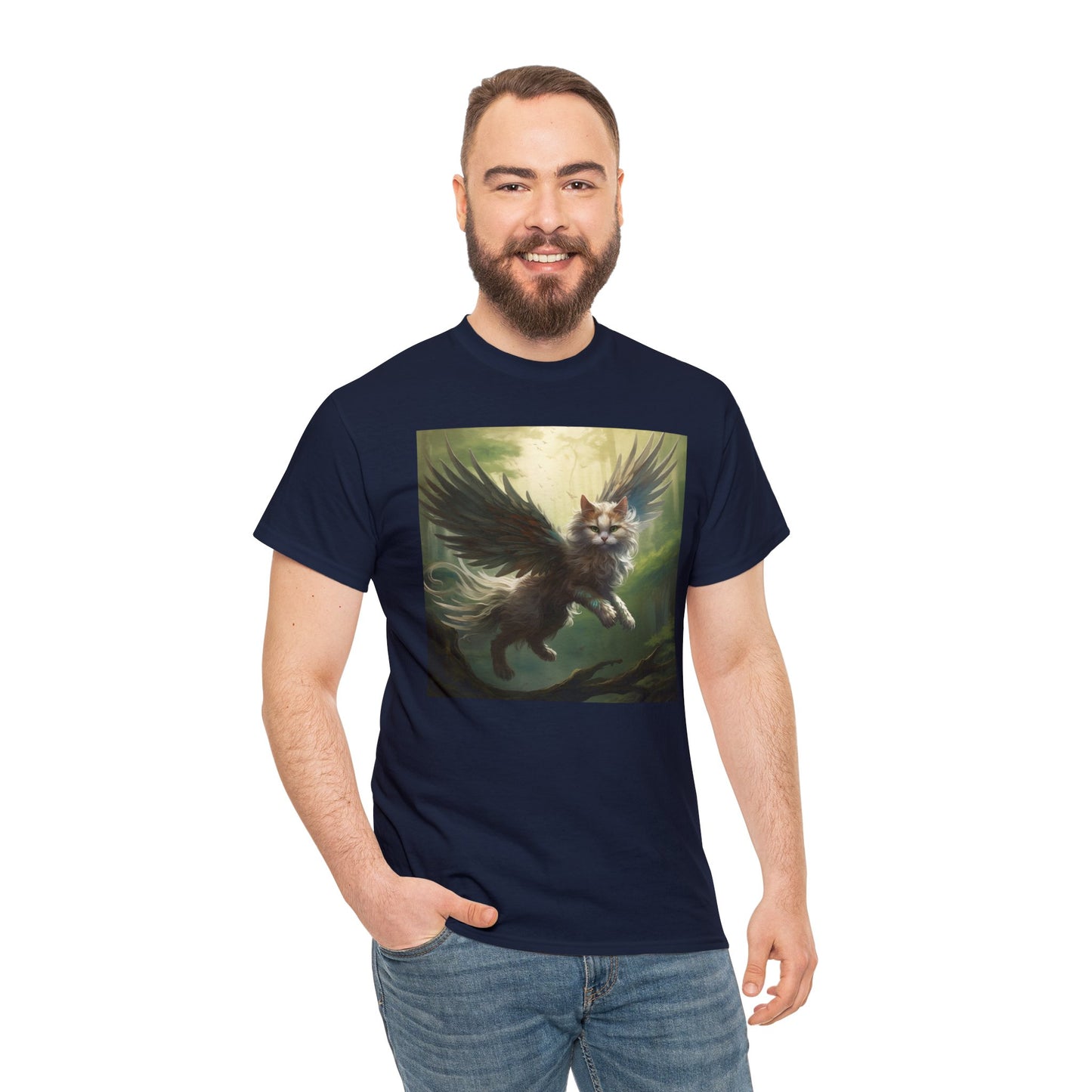 Fantasy Cat Unisex Heavy Cotton Tee