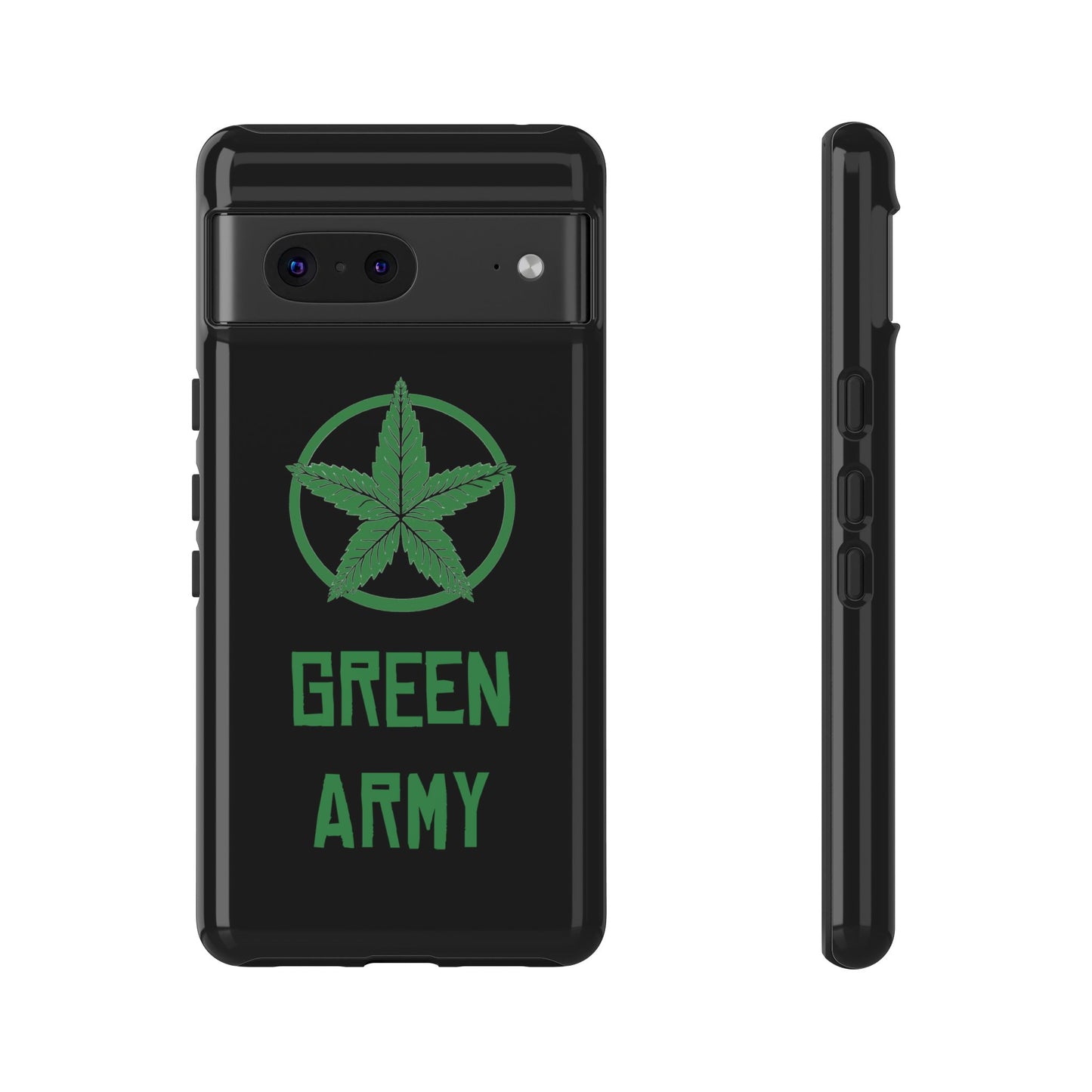 Black Full Green Army Star Leaf Tough Cases