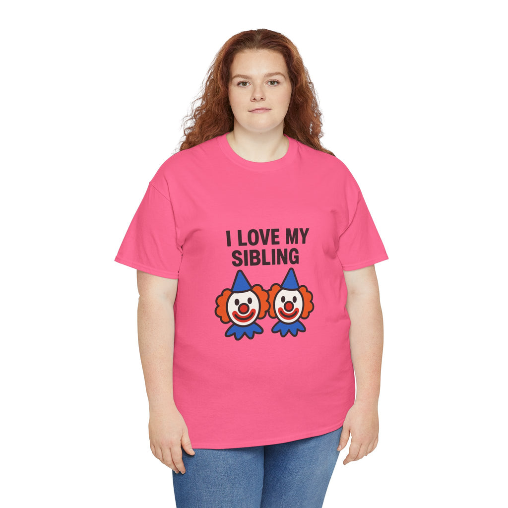 Funny Clown Sibling Love Unisex Cotton Tee