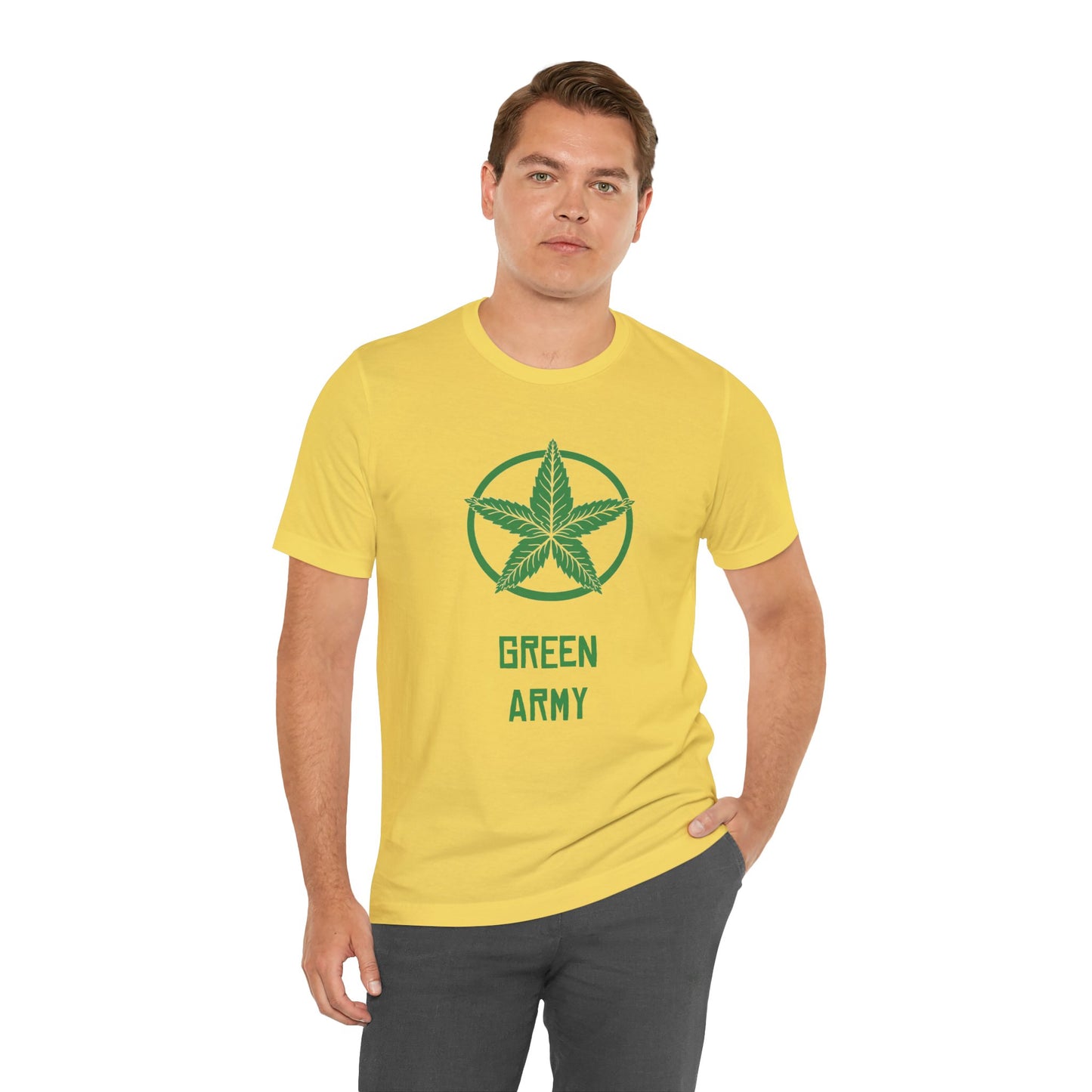 Green Army Star Unisex Jersey Short Sleeve Tee