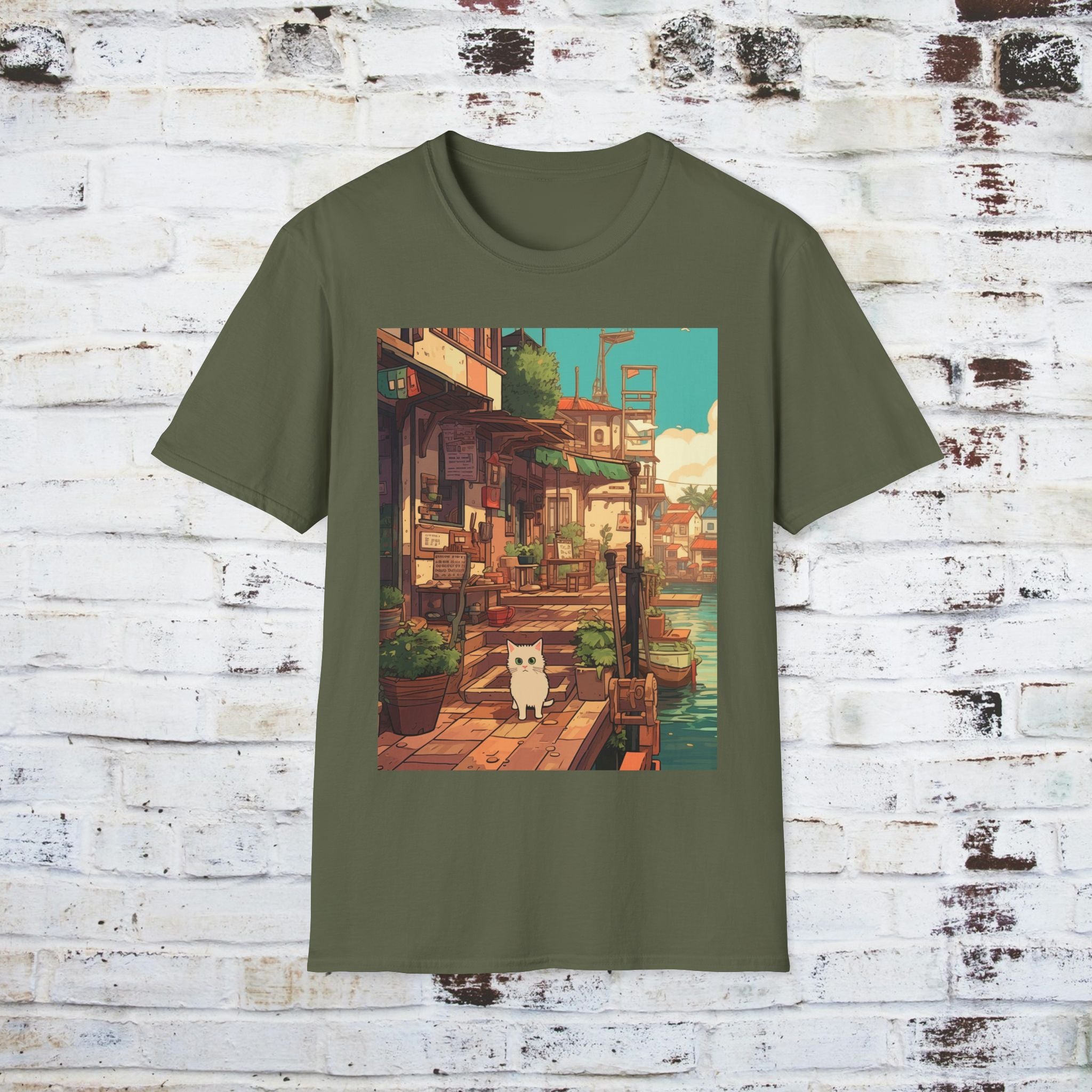 Studio Ghibli Style Cat Unisex Softstyle T-Shirt