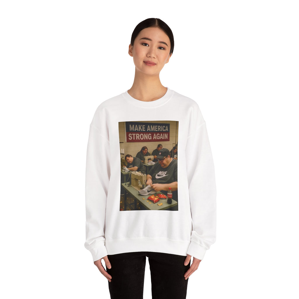 Unisex Heavy Blend Crewneck Sweatshirt - Make America Strong Again