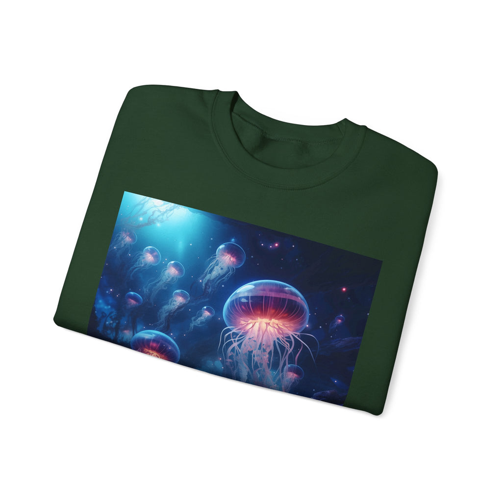 Jellyfish in Space Unisex Heavy Blend Crewneck Sweatshirt