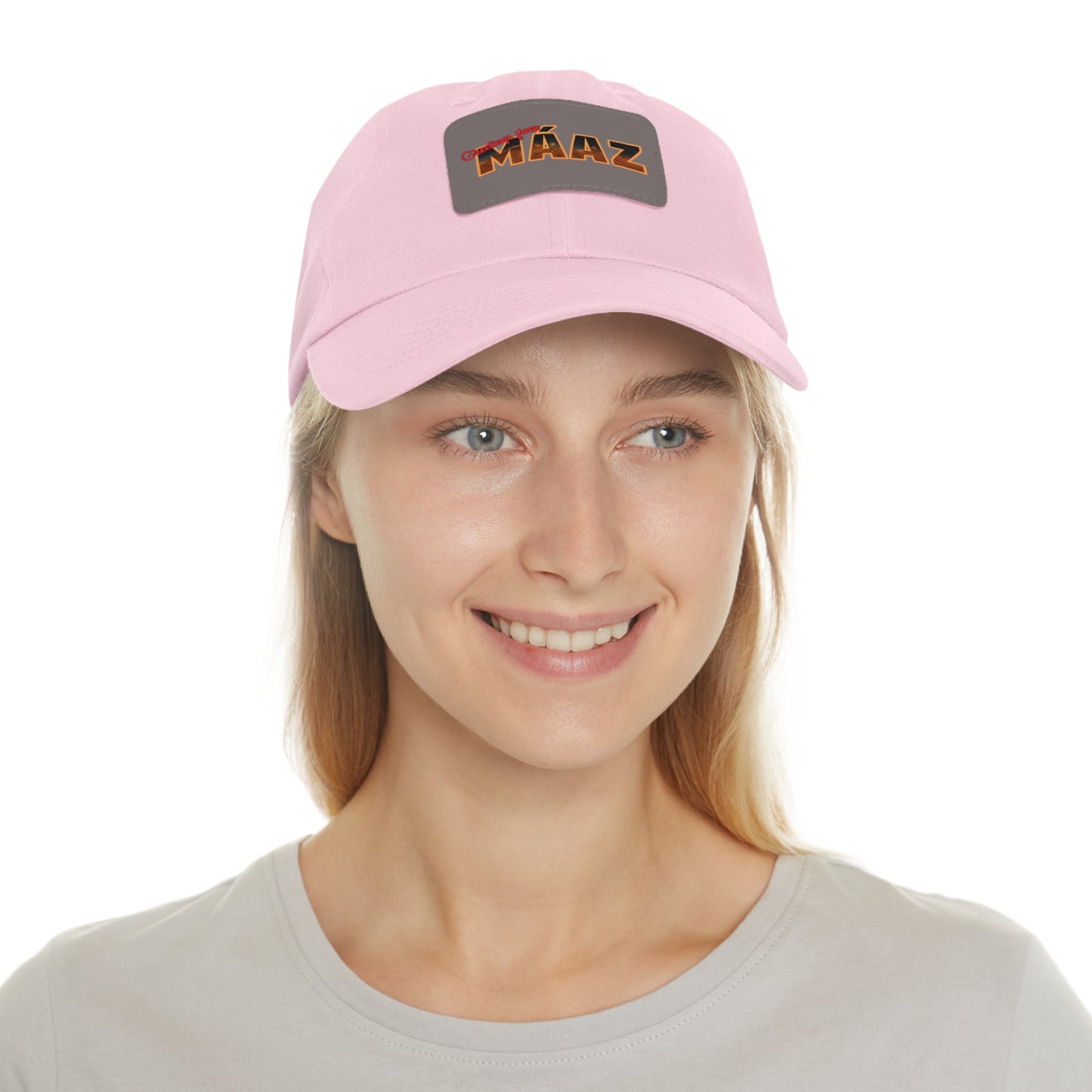 Greetings from Máaz Dad Hat with Leather Patch (Rectangle)
