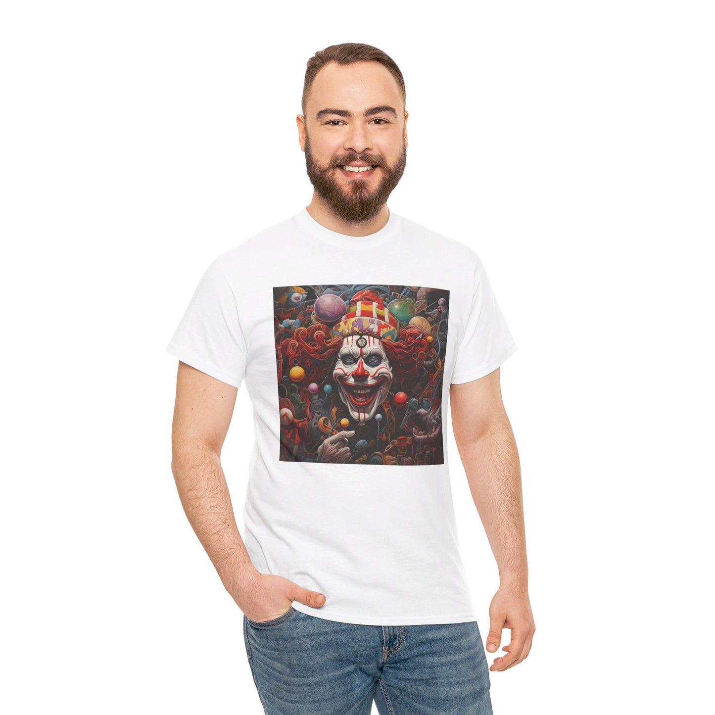 Clown Mutiny Face Unisex Heavy Cotton Tee