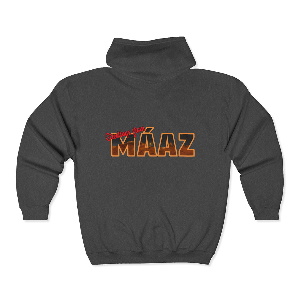 Greetings from Máaz Unisex Heavy Blend Full Zip Hooded Sweatshirt