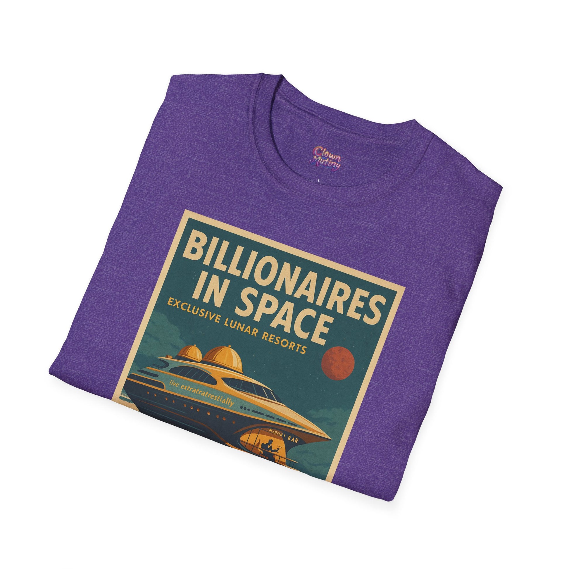 Vintage Billionaires in Space T-Shirt, Space Shirt, Retro NASA Style, Science Fiction Apparel, Lunar Resort Gift