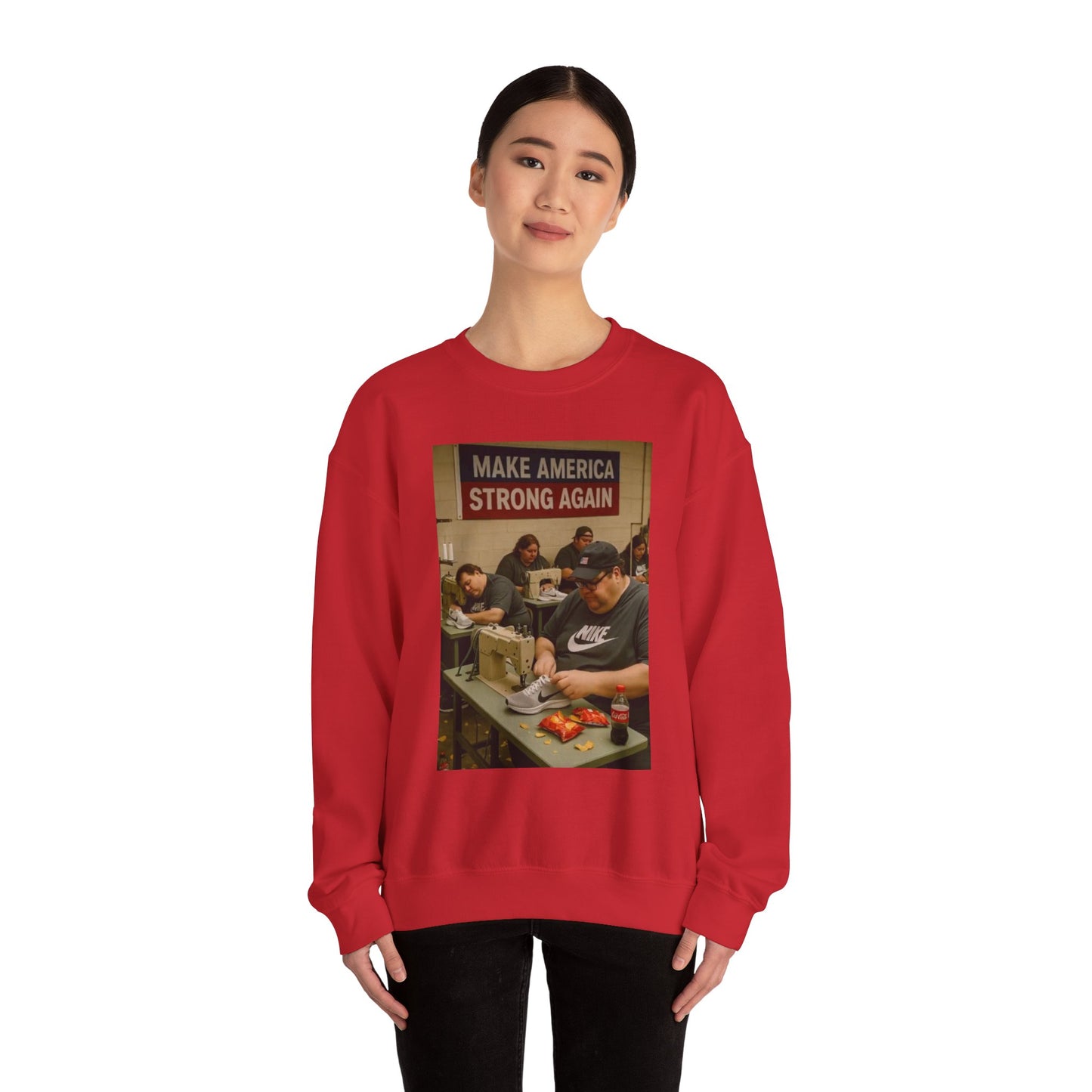 Unisex Heavy Blend Crewneck Sweatshirt - Make America Strong Again