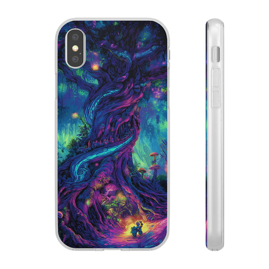 Psychedelic Tree Vibrant Fantasy Flexi Case - Enchanted Forest Design