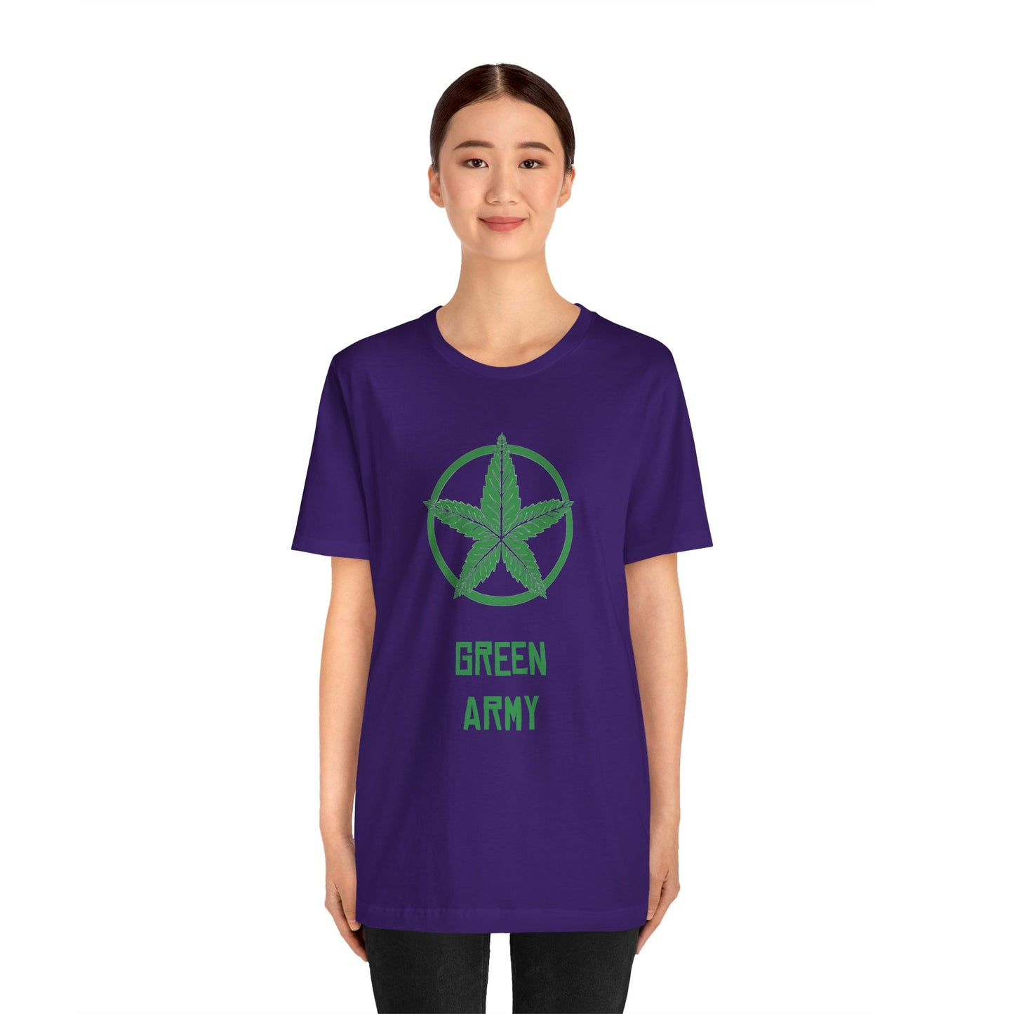 Green Army Star Unisex Jersey Short Sleeve Tee