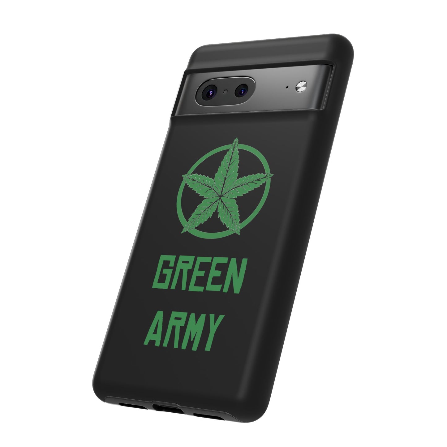 Black Full Green Army Star Leaf Tough Cases