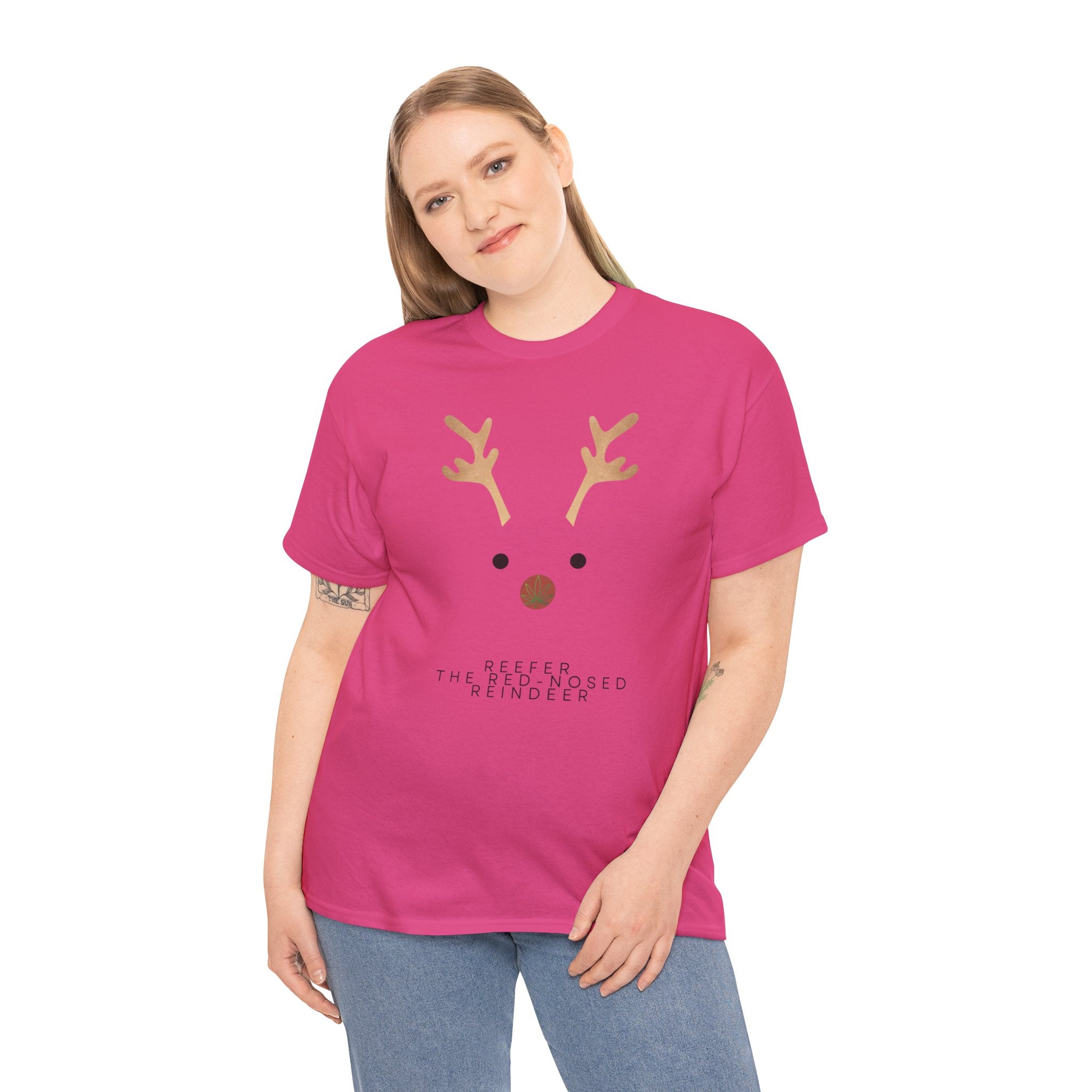 Reindeer Unisex Heavy Cotton Tee