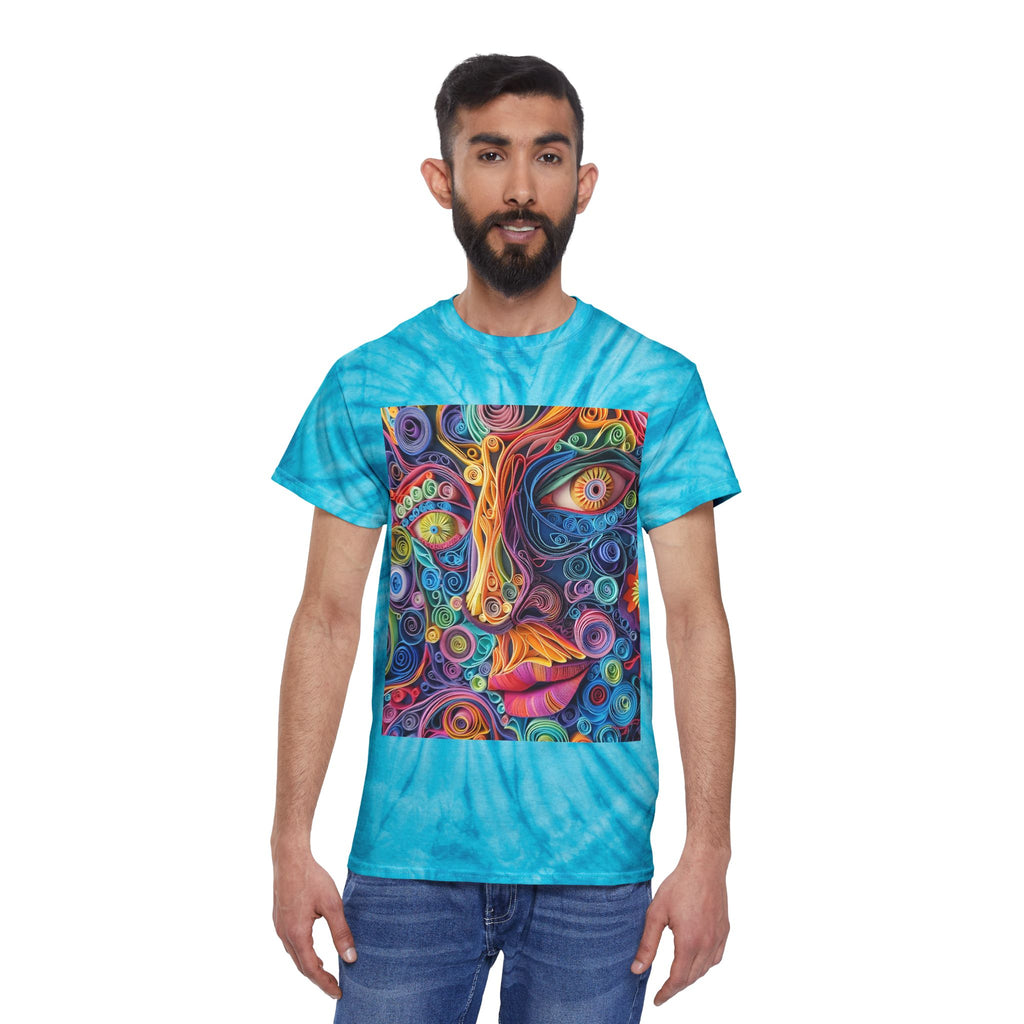 Paper Face Tie-Dye Tee, Cyclone
