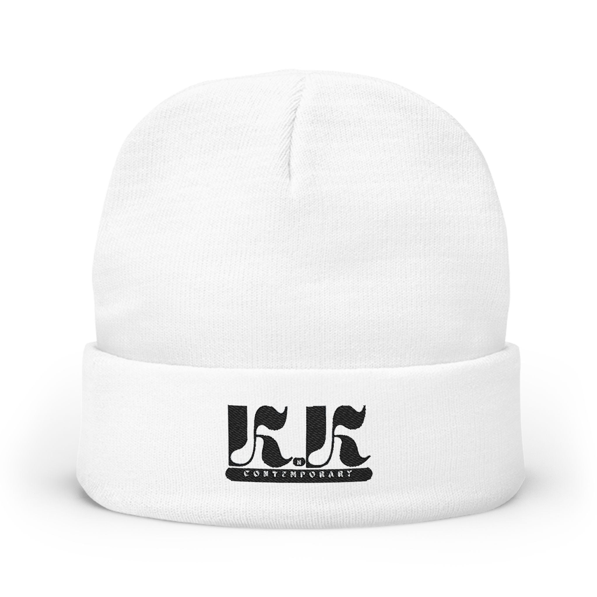 KnK Contemporary Embroidered Knit Beanie for Cozy Comfort