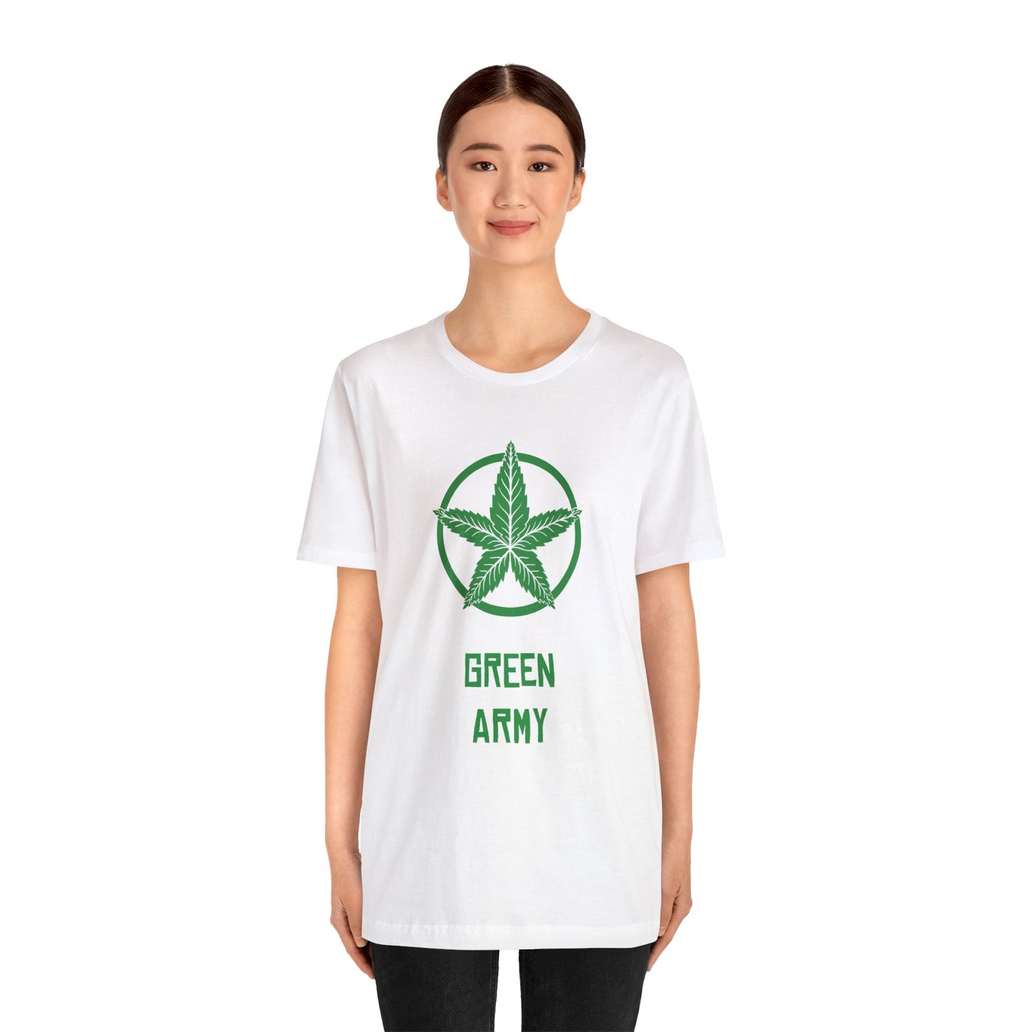 Green Army Star Unisex Jersey Short Sleeve Tee