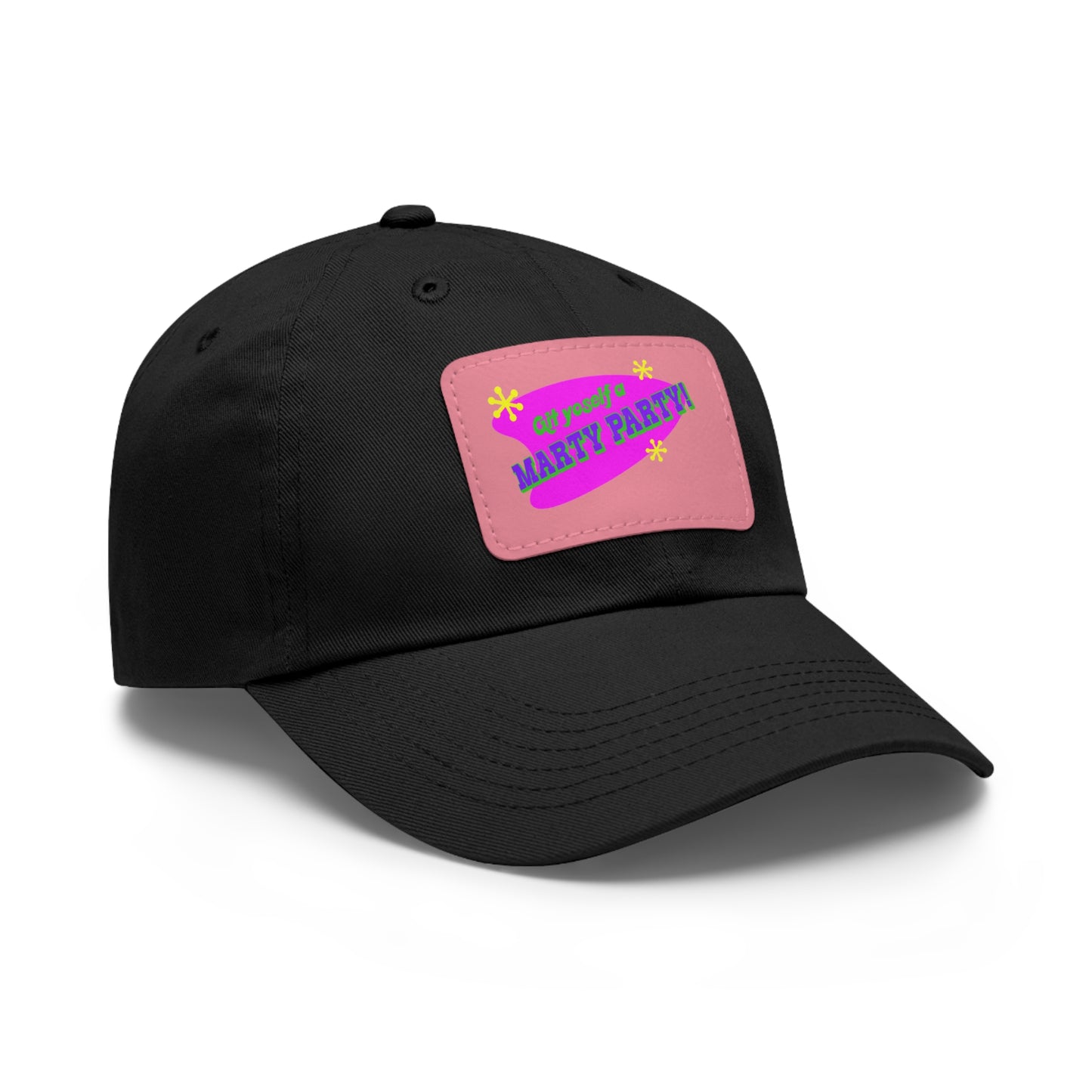 Marty Party Dad Hat with Leather Patch (Rectangle)