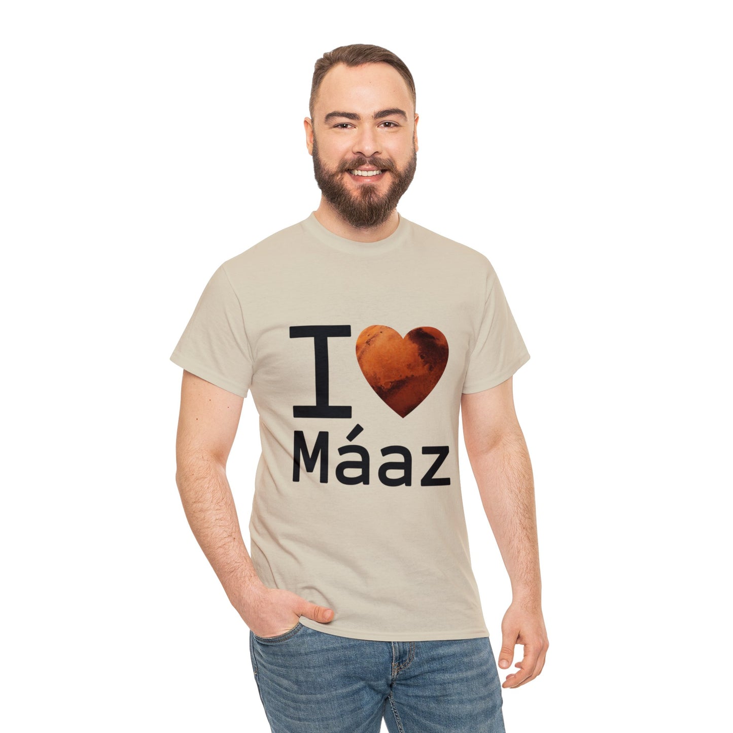 I Love Mars Unisex Heavy Cotton Tee