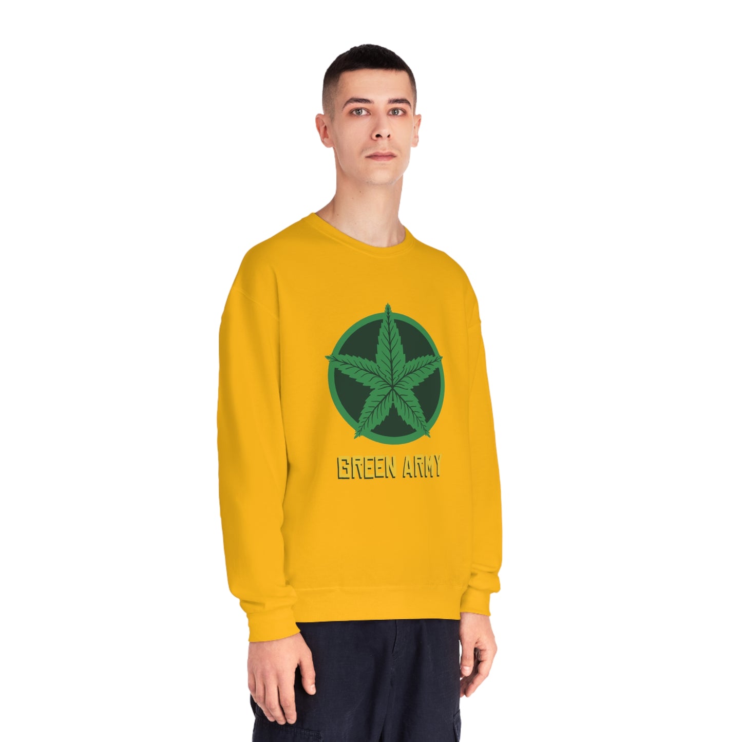 Green Army Star Logo Unisex NuBlend Crewneck Sweatshirt