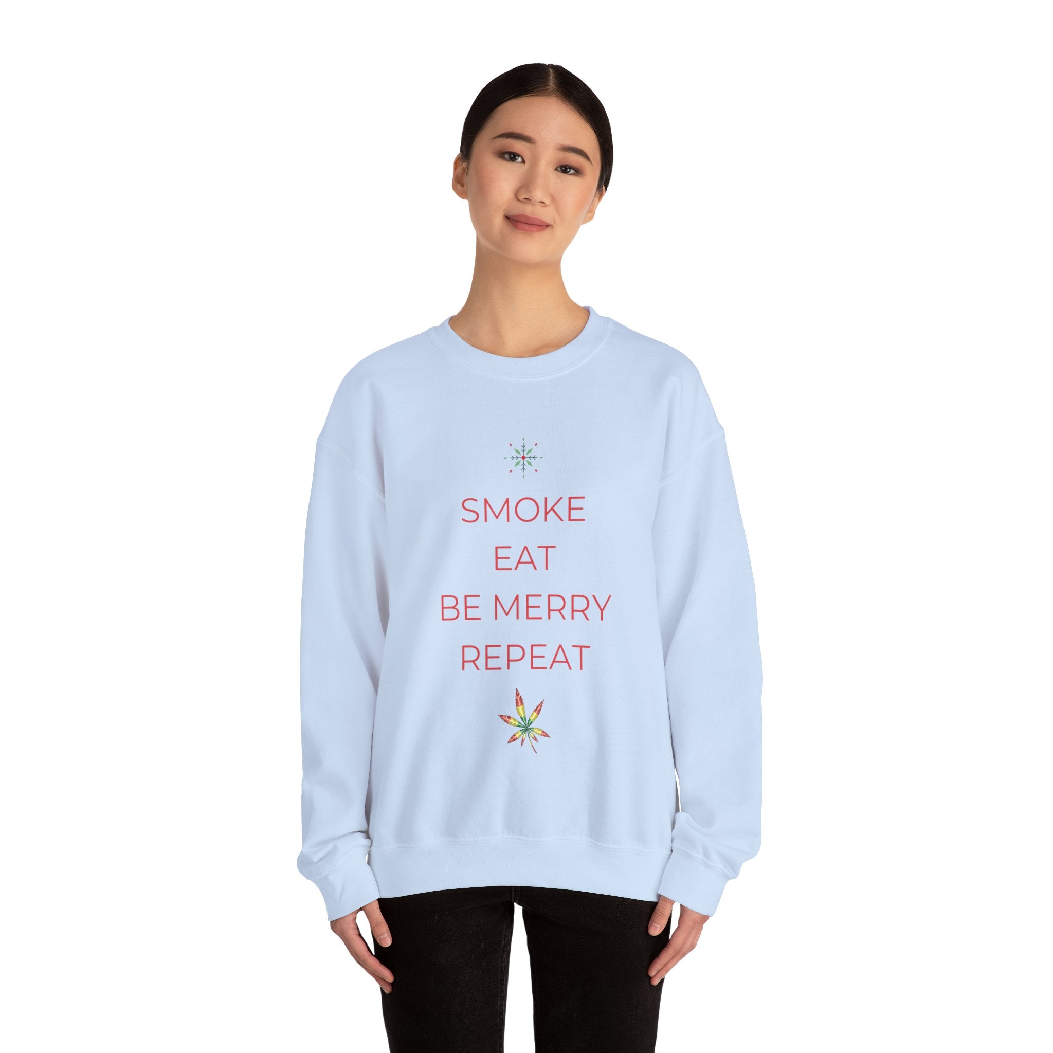 Eat Repeat Holiday Unisex Heavy Blend Crewneck Sweatshirt