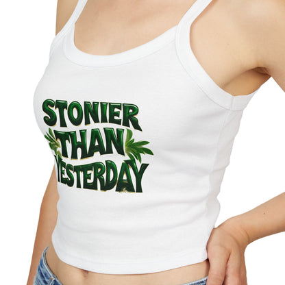 Stoner Vibe Spaghetti Strap Tank Top - Stonier Than Yesterday Design