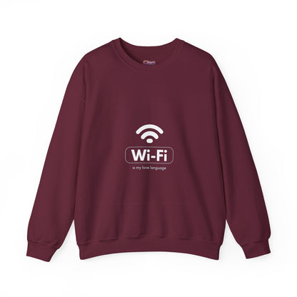 Wi-Fi Love Language Sweatshirt - Unisex Heavy Blend Crewneck