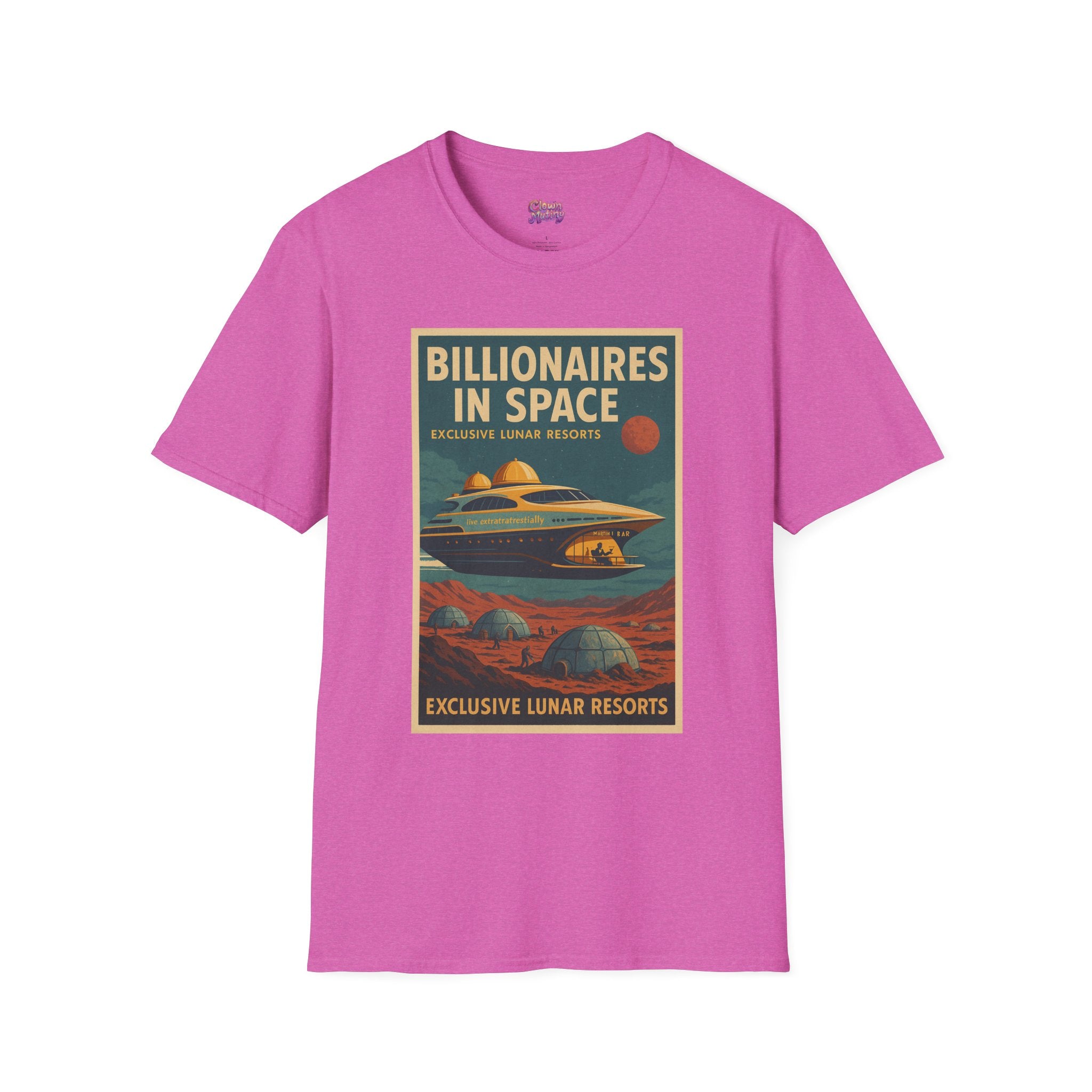Vintage Billionaires in Space T-Shirt, Space Shirt, Retro NASA Style, Science Fiction Apparel, Lunar Resort Gift