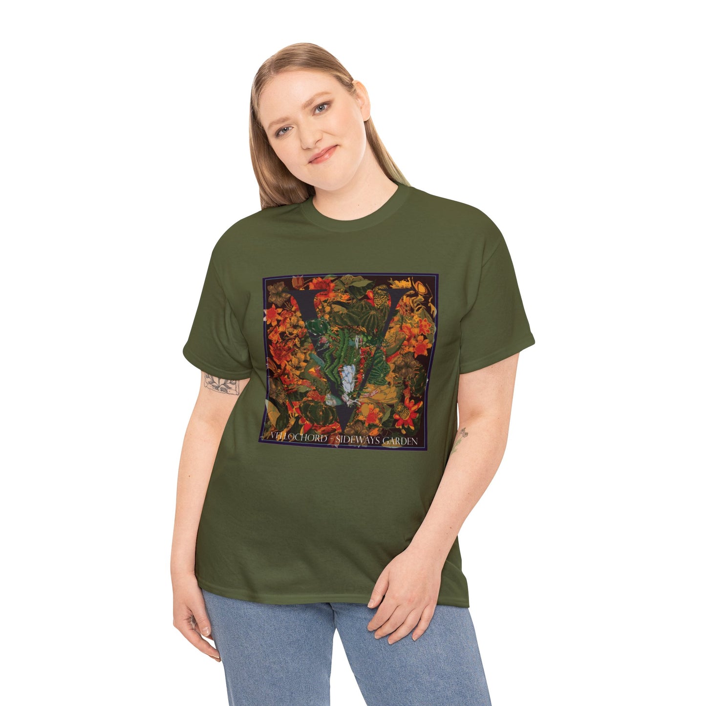 Official Vellochord Sideways Garden Unisex Heavy Cotton Tee