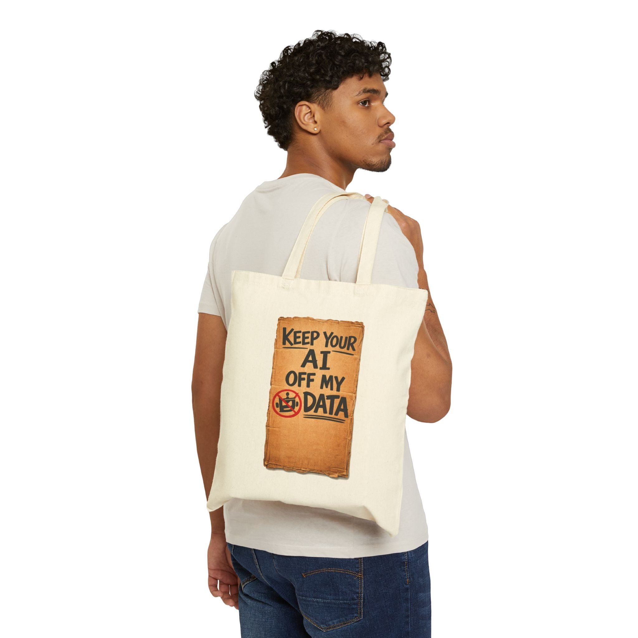 Keep Your AI Off My Data Canvas Tote – Privacy Protest Eco Bag