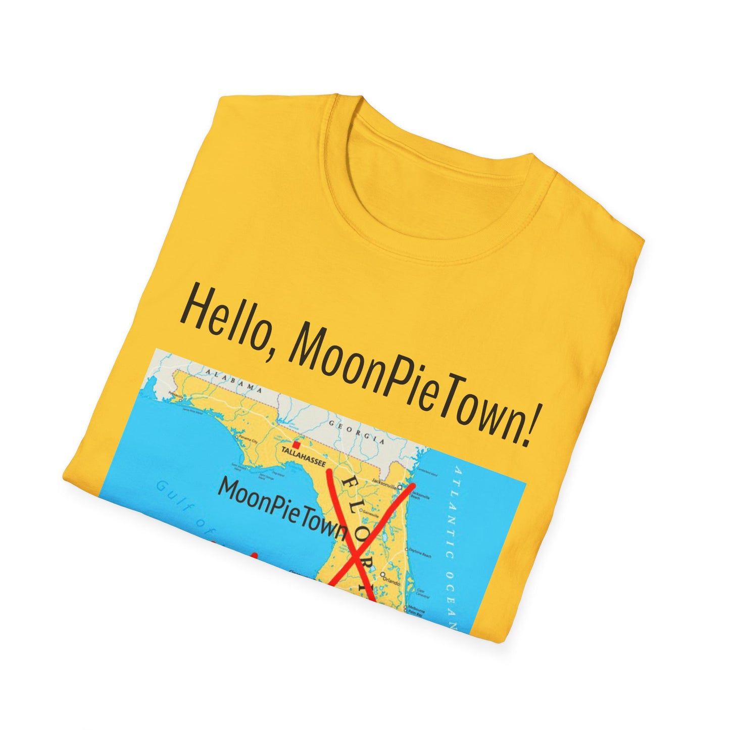 Hello MoonPieTown Unisex T-Shirt - Fun Florida Map Design