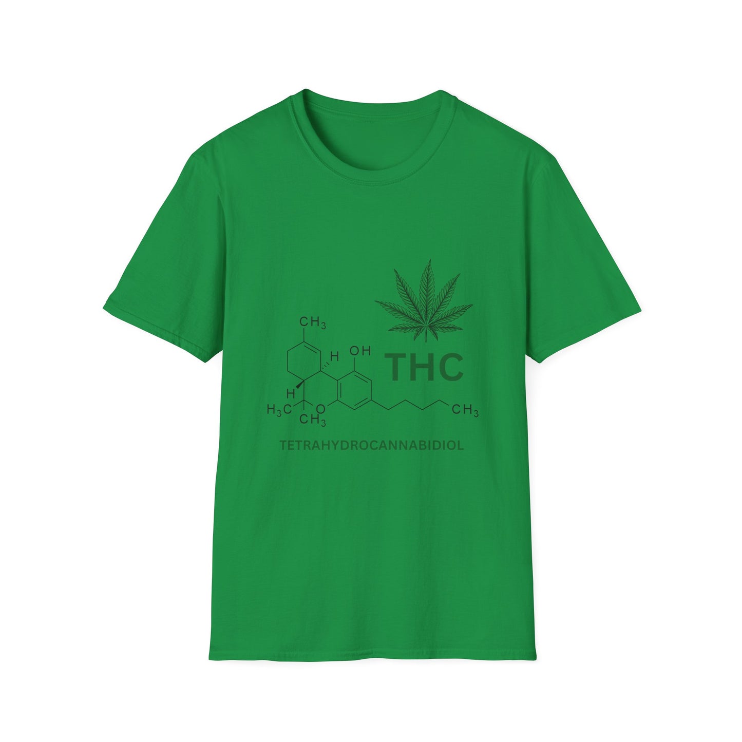 THC Molecule Unisex Softstyle T-Shirt