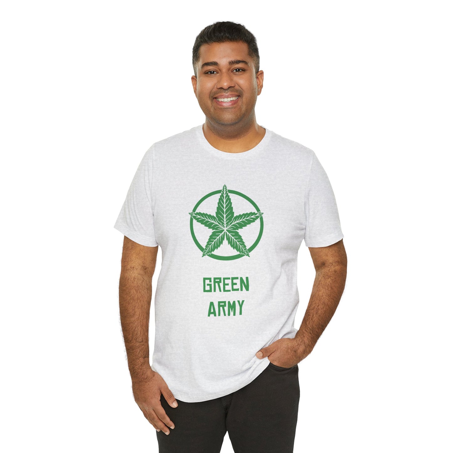 Green Army Star Unisex Jersey Short Sleeve Tee