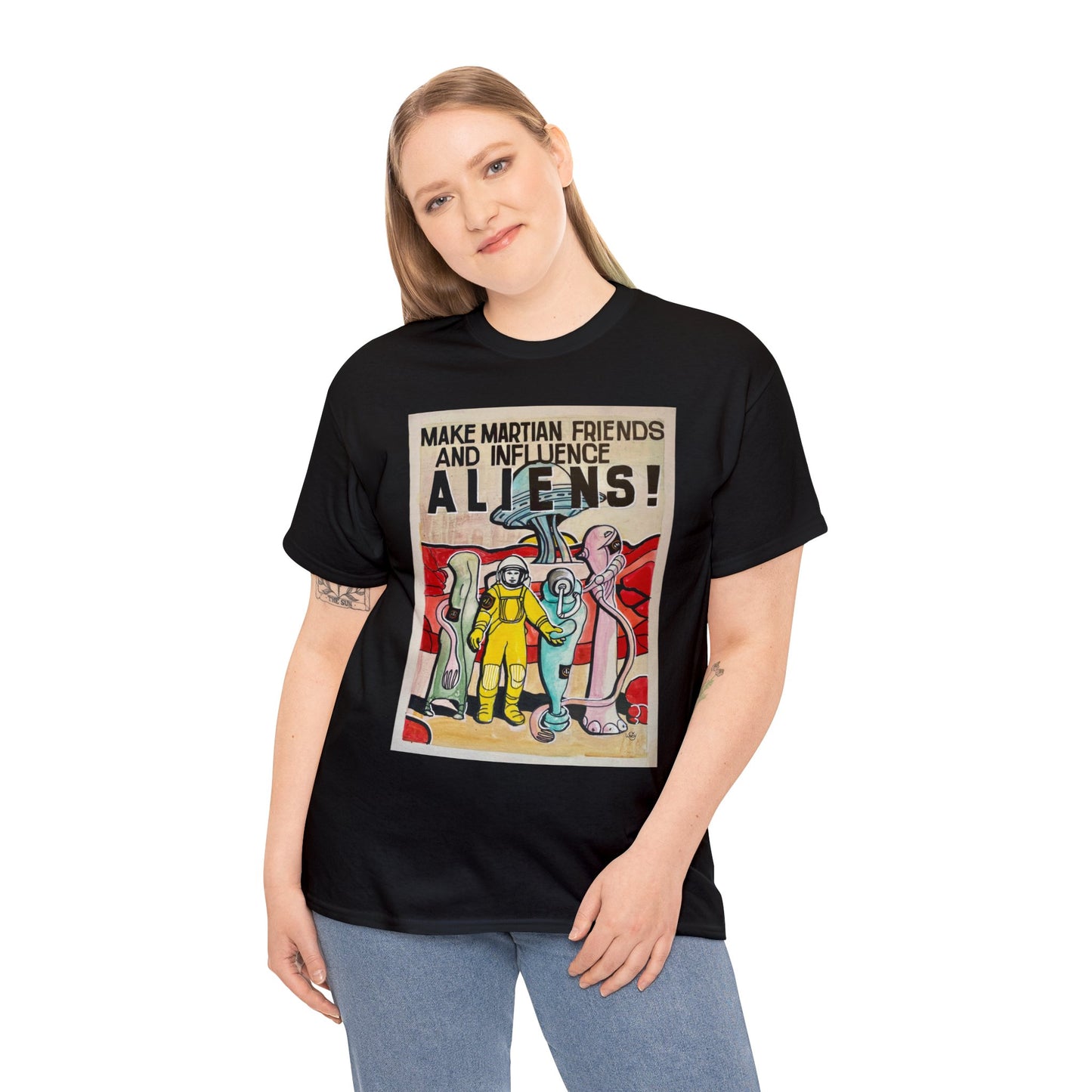 Mars Aliens Unisex Heavy Cotton Tee