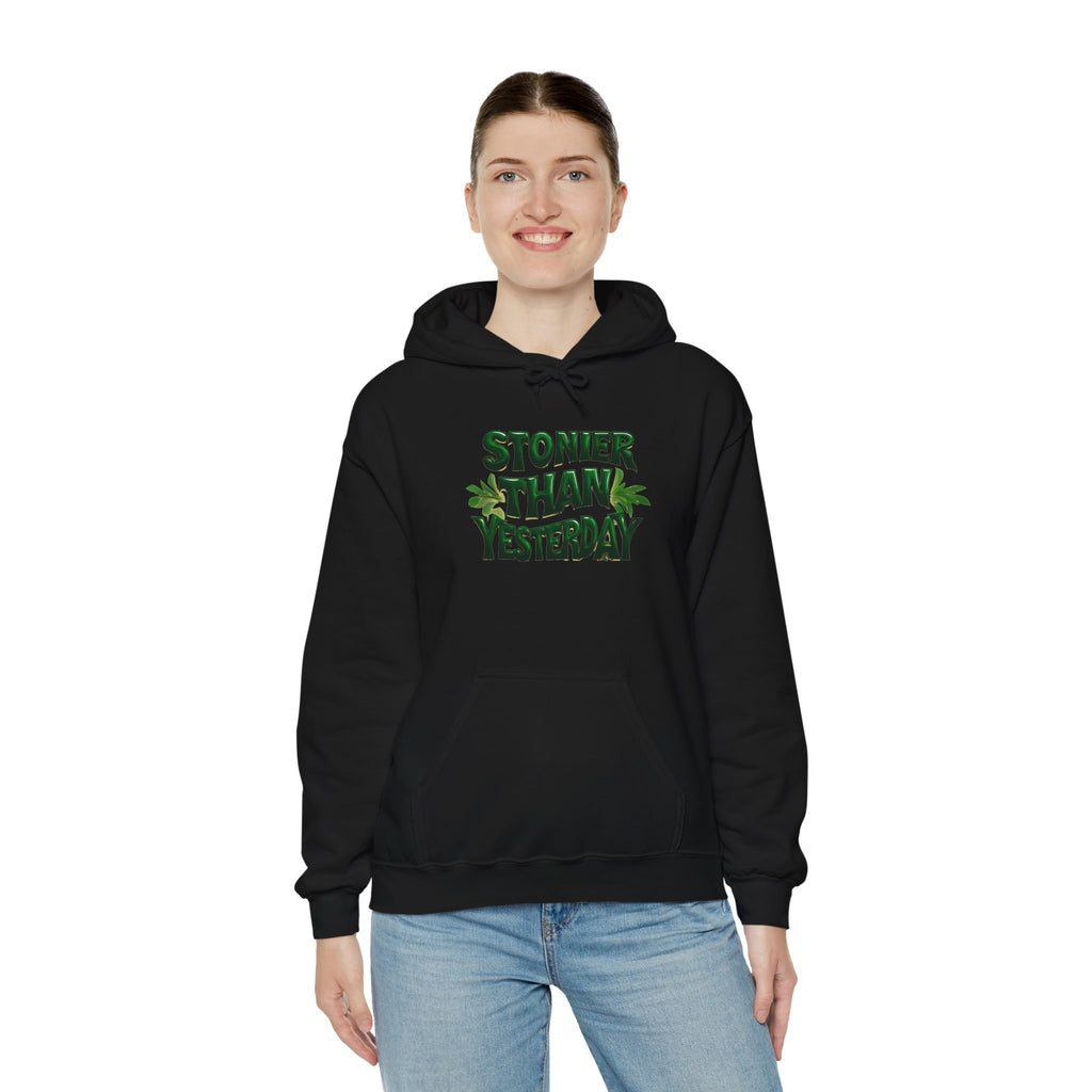 Stoner Vibes Unisex Hooded Sweatshirt - 'Stonier Than Yesterday'