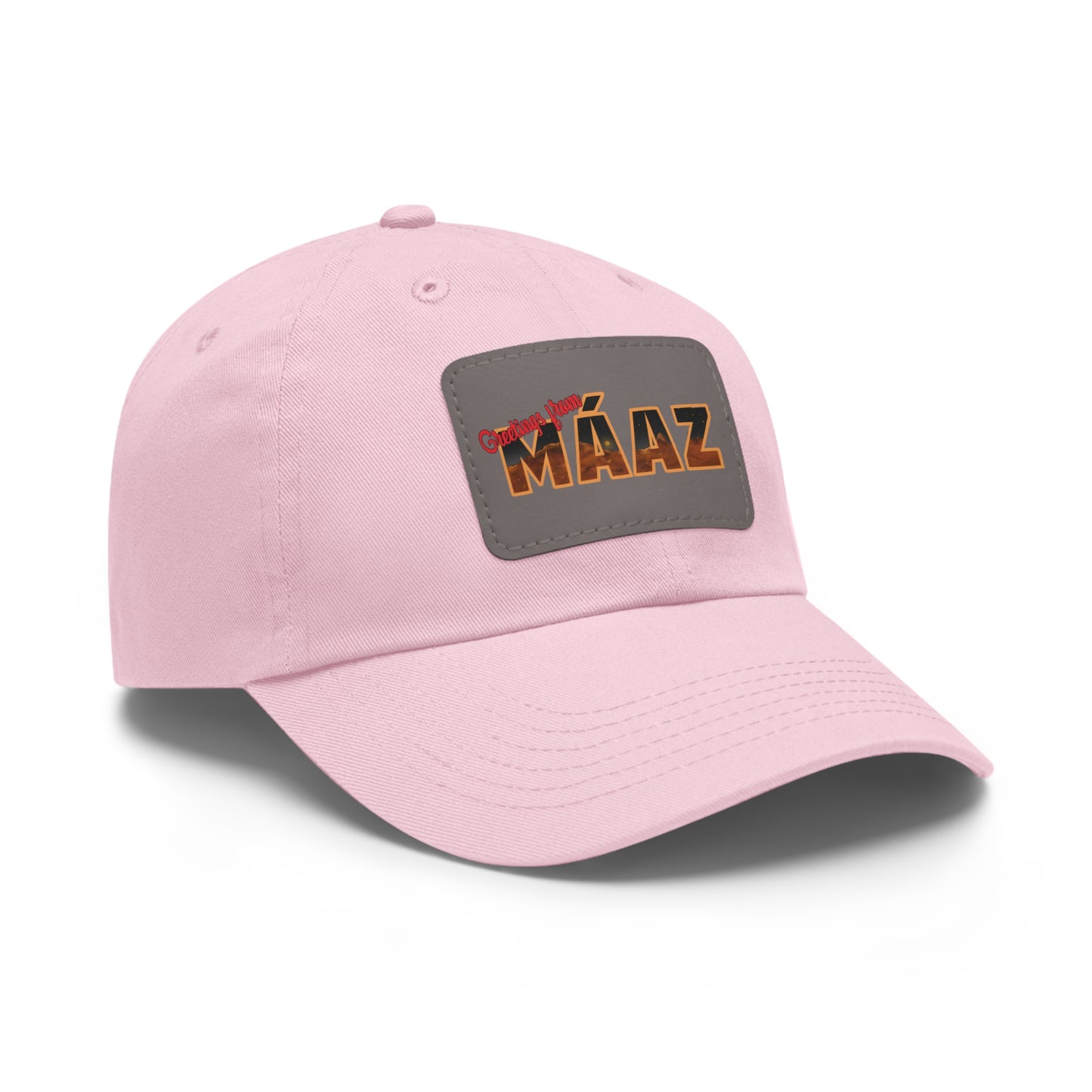 Greetings from Máaz Dad Hat with Leather Patch (Rectangle)