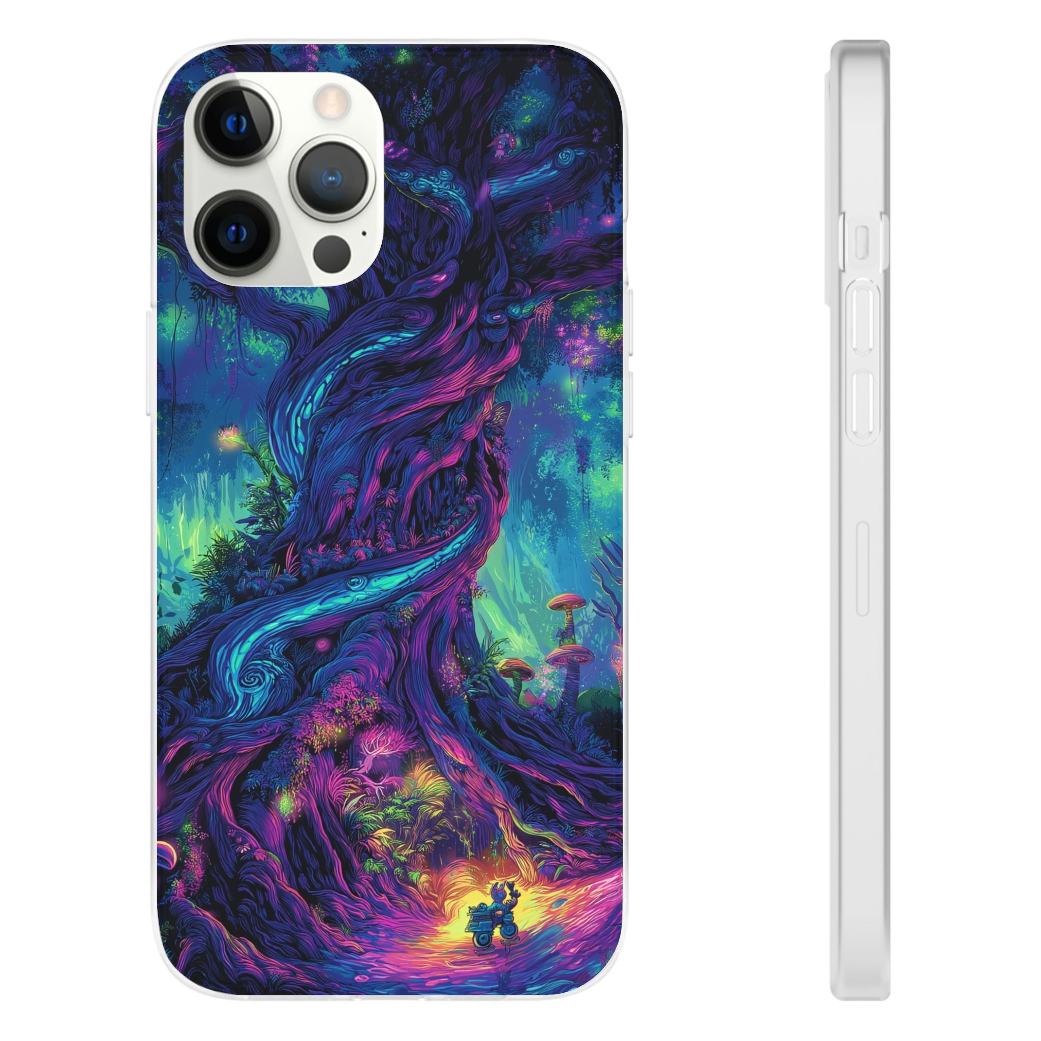 Psychedelic Tree Vibrant Fantasy Flexi Case - Enchanted Forest Design