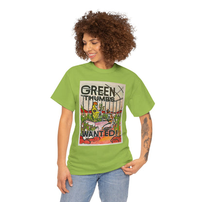 Martian Green Thumbs Unisex Heavy Cotton Tee