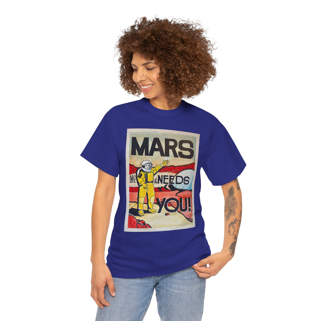 Mars Needs You Unisex Heavy Cotton Tee