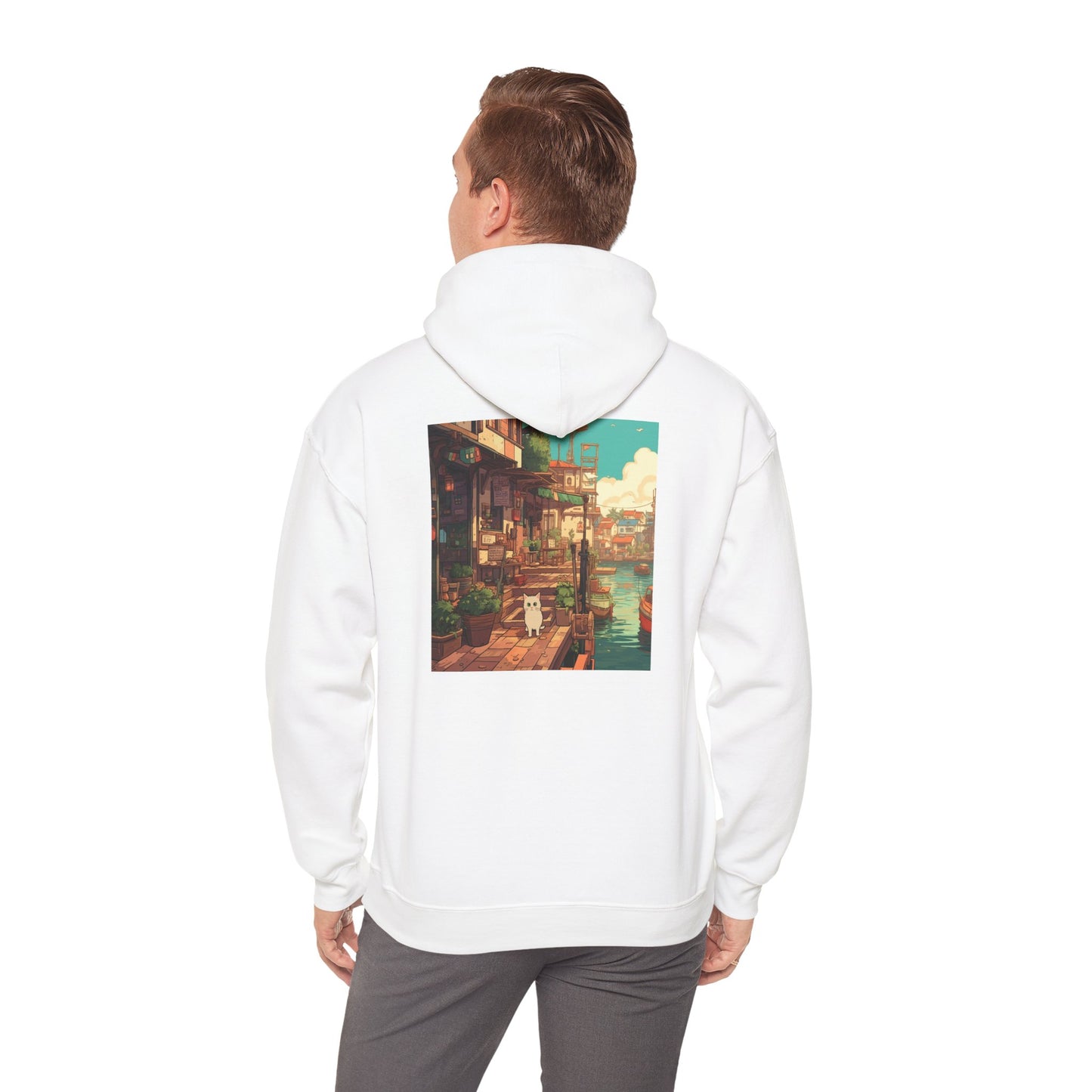 Studio Ghibli Style Cat Unisex Heavy Blend  Hooded Sweatshirt