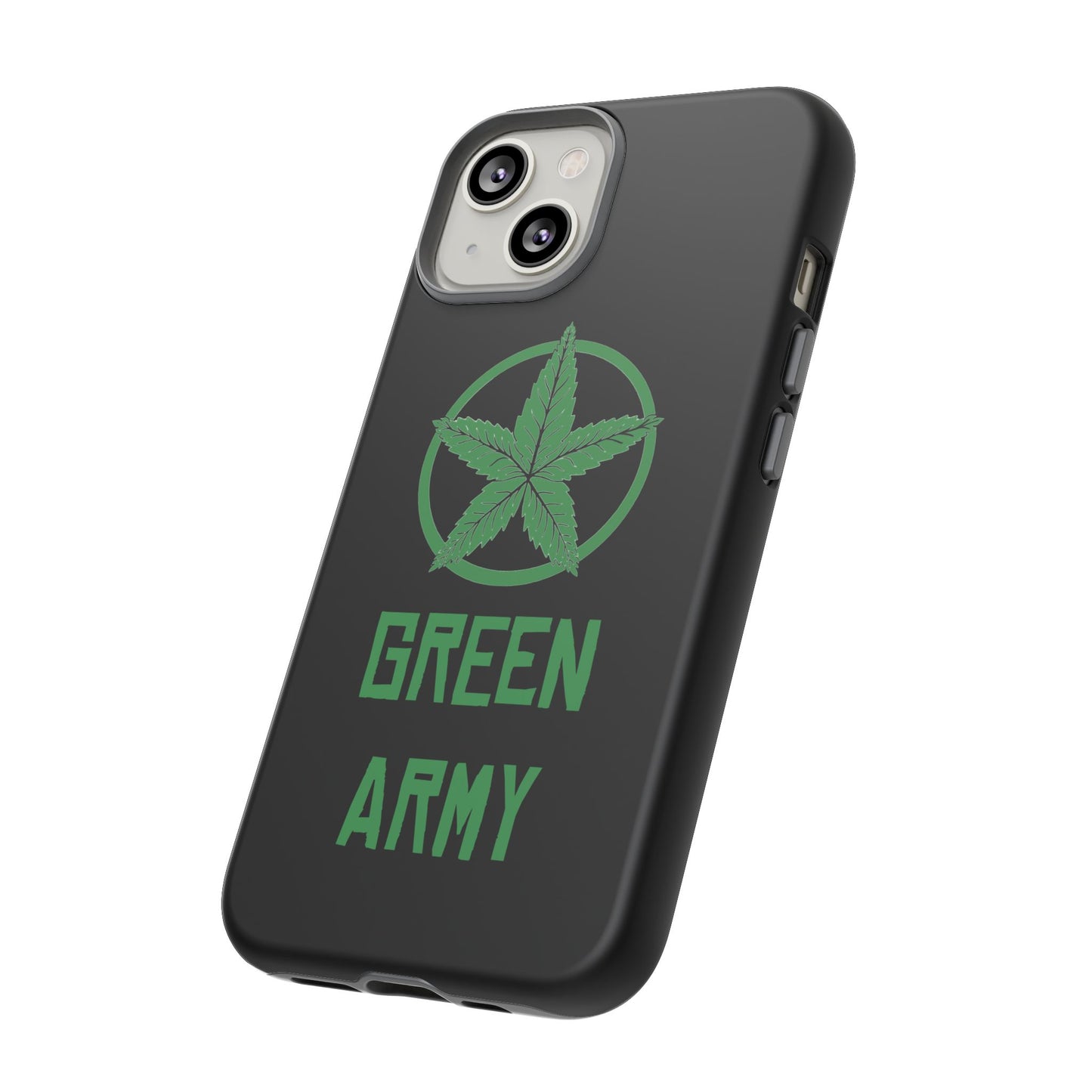 Black Full Green Army Star Leaf Tough Cases