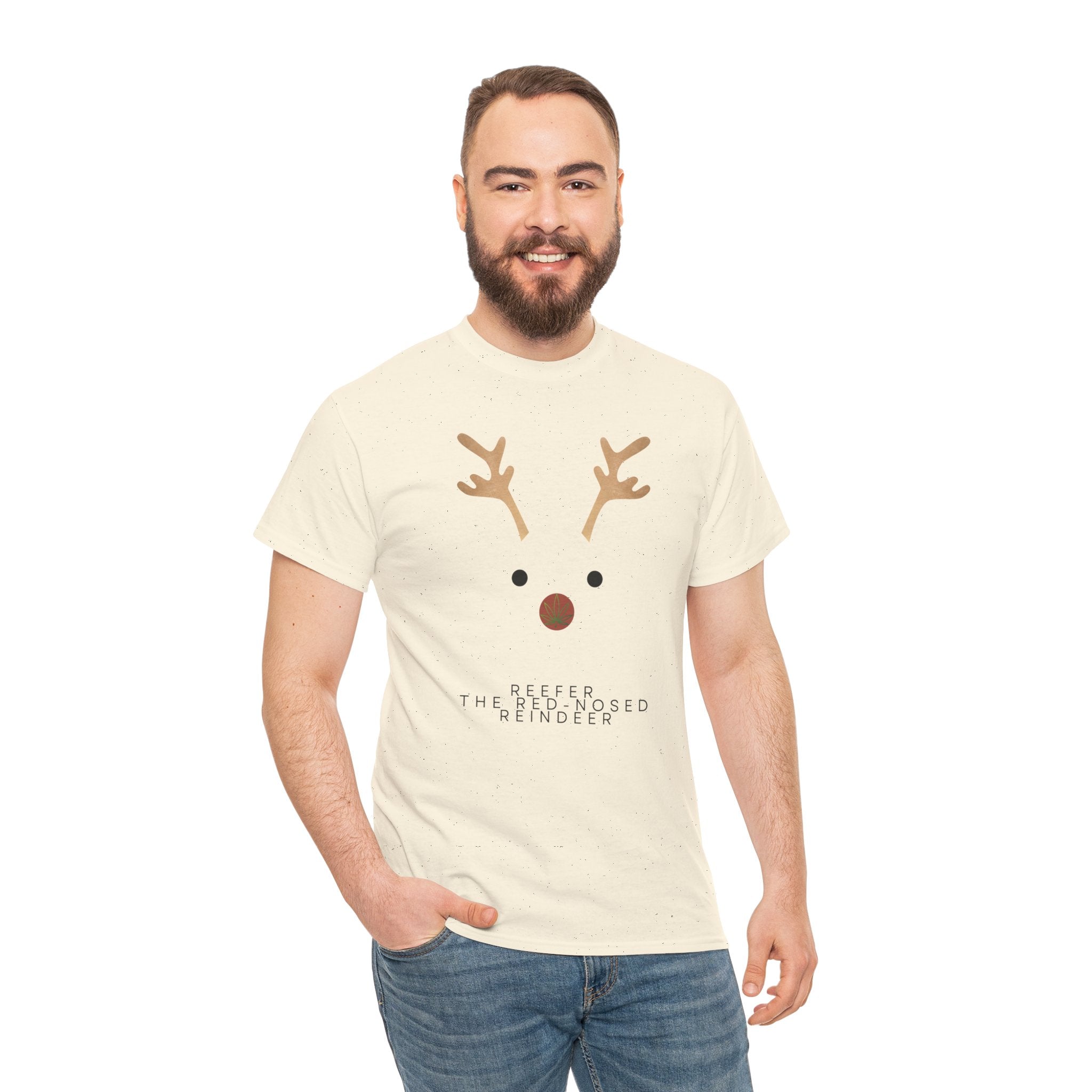 Reindeer Unisex Heavy Cotton Tee