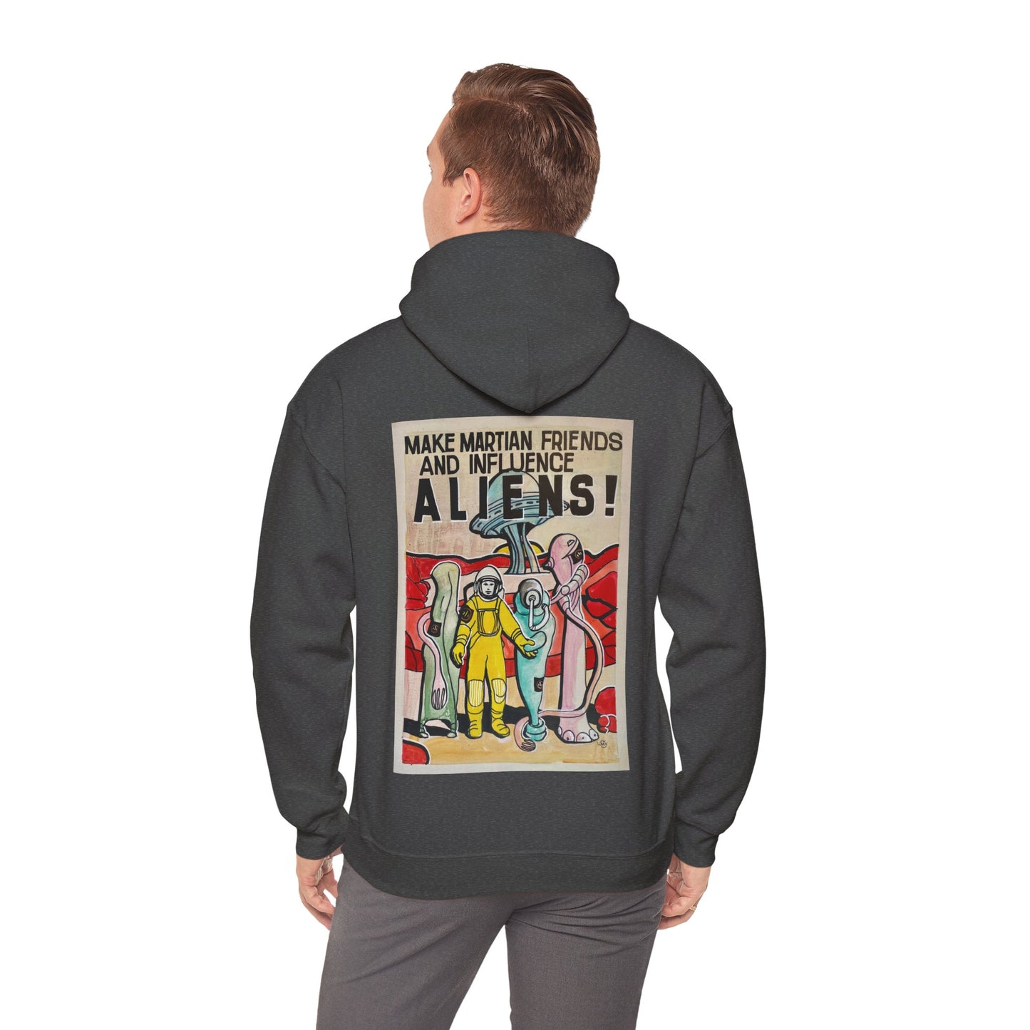 Mars Aliens Unisex Heavy Blend Hooded Sweatshirt