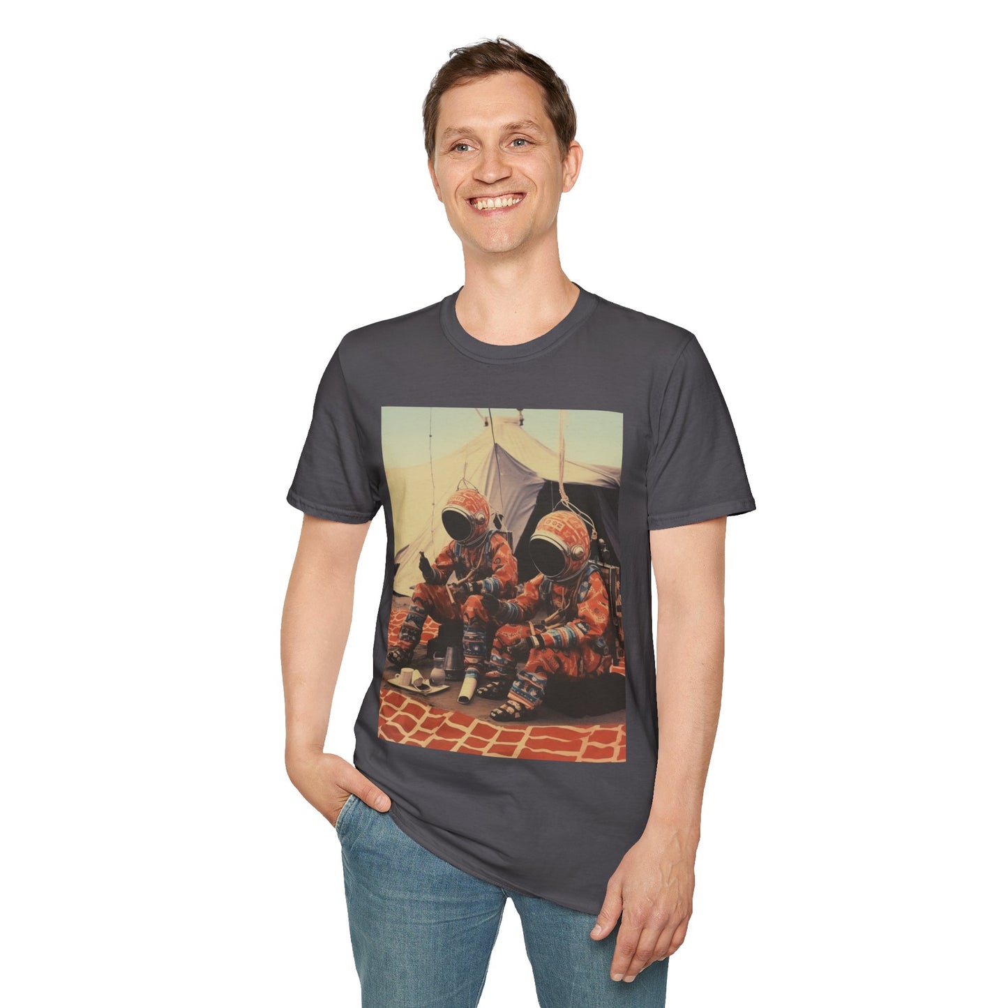 Martian African Print Unisex Softstyle T-Shirt